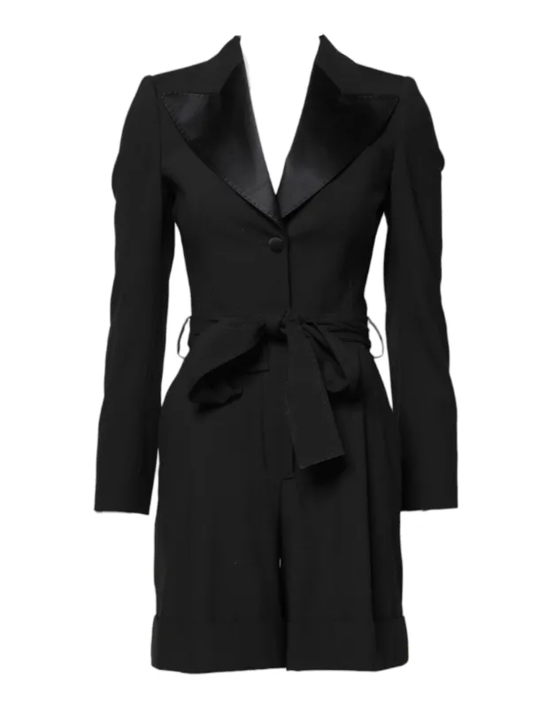 Black Wool Jumpsuit Dress Women Coat Jacket sold by Lord & Taylor