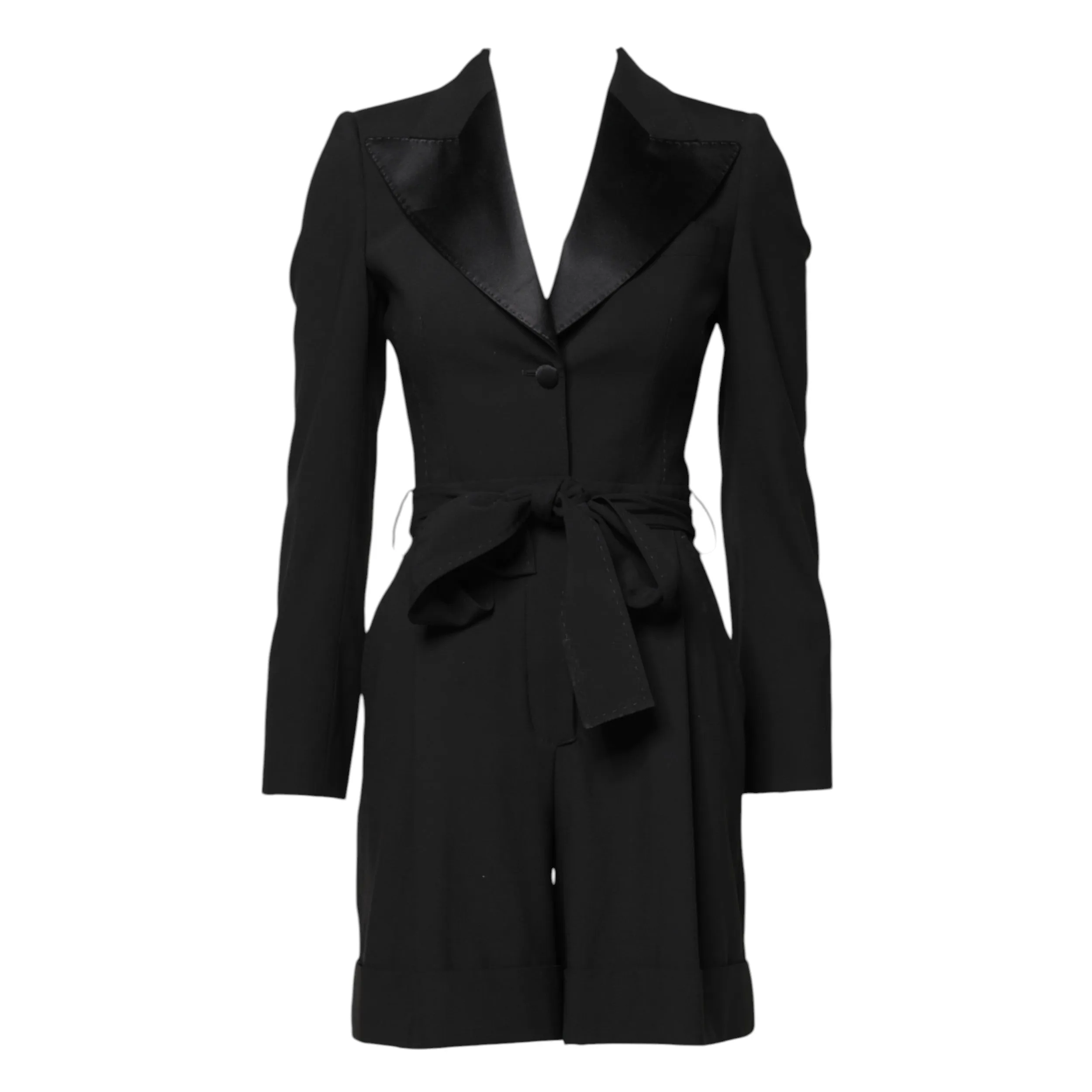 Black Wool Jumpsuit Dress Women Coat Jacket sold by Lord & Taylor product image thumbnail 5