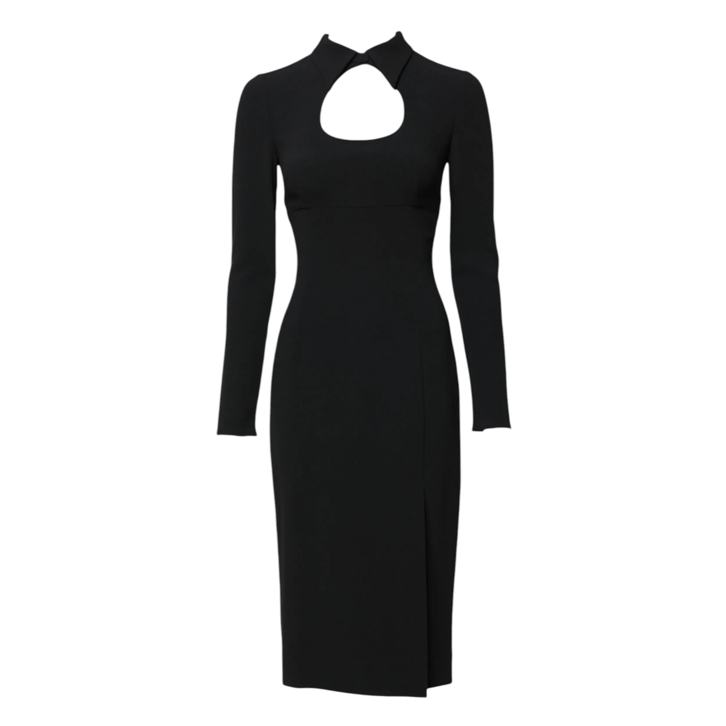 Black Long Sleeves Bodycon Sheath Midi Dress sold by Lord & Taylor product image thumbnail 5