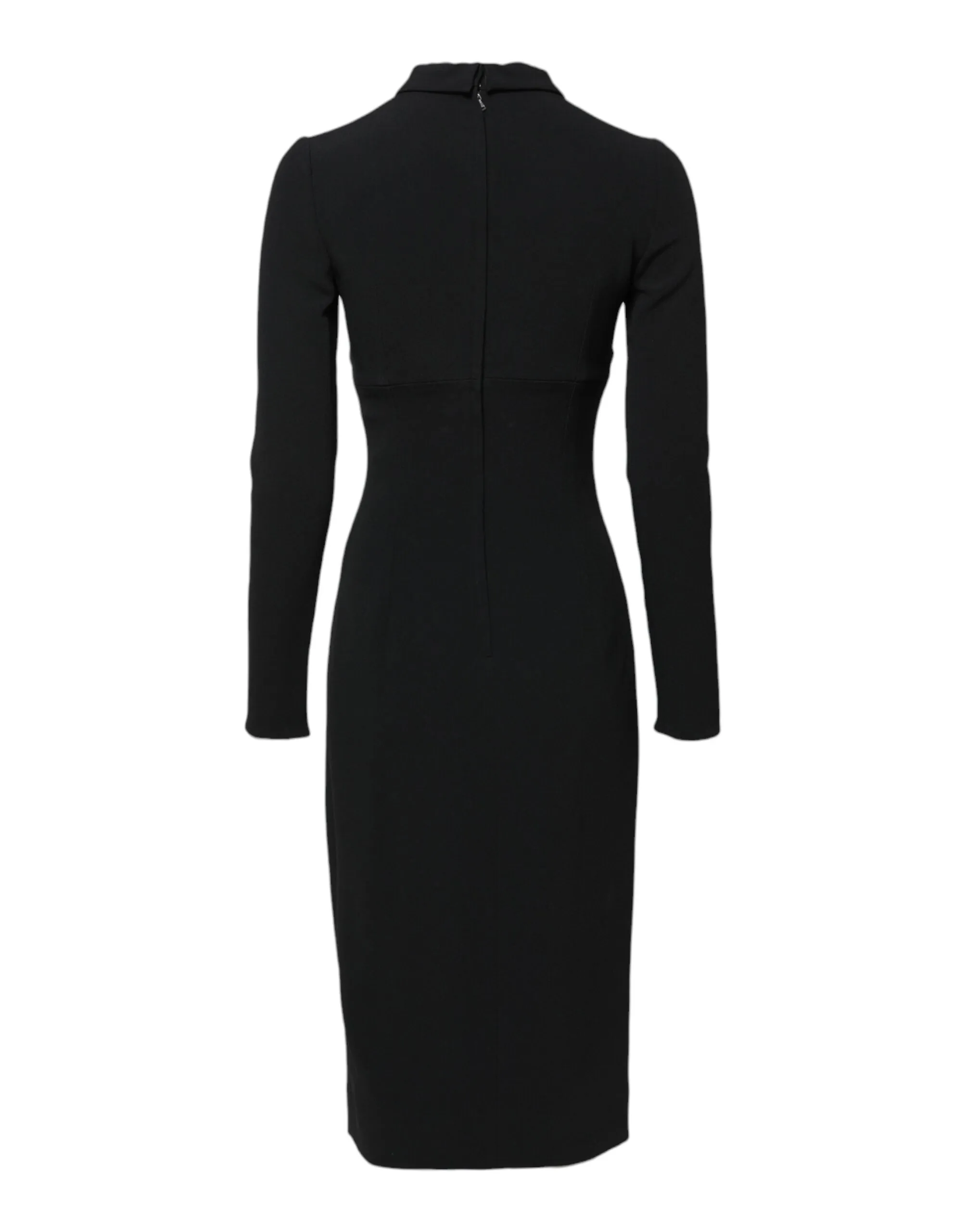 Black Long Sleeves Bodycon Sheath Midi Dress sold by Lord & Taylor product image thumbnail 3
