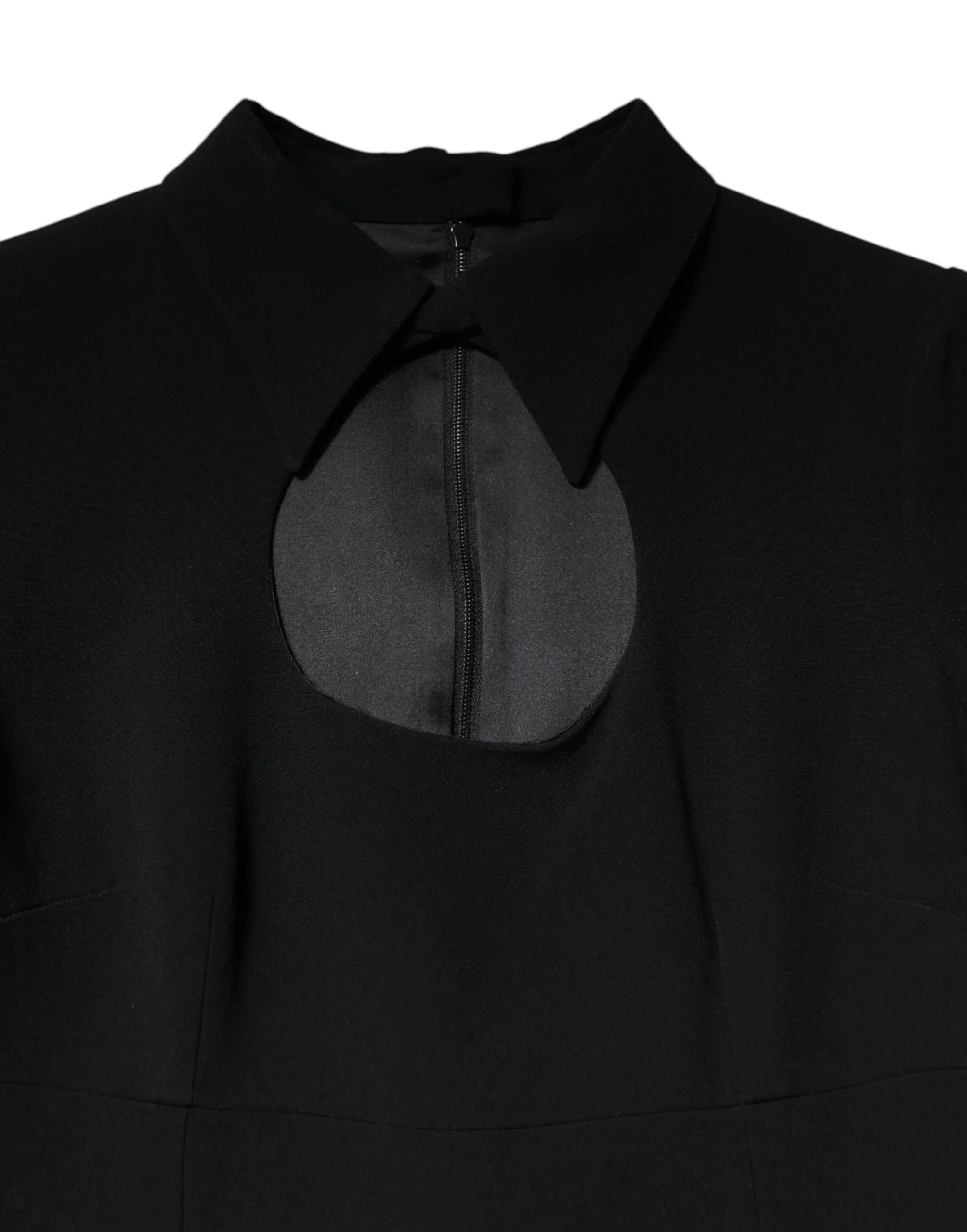 Black Long Sleeves Bodycon Sheath Midi Dress sold by Lord & Taylor product image thumbnail 4