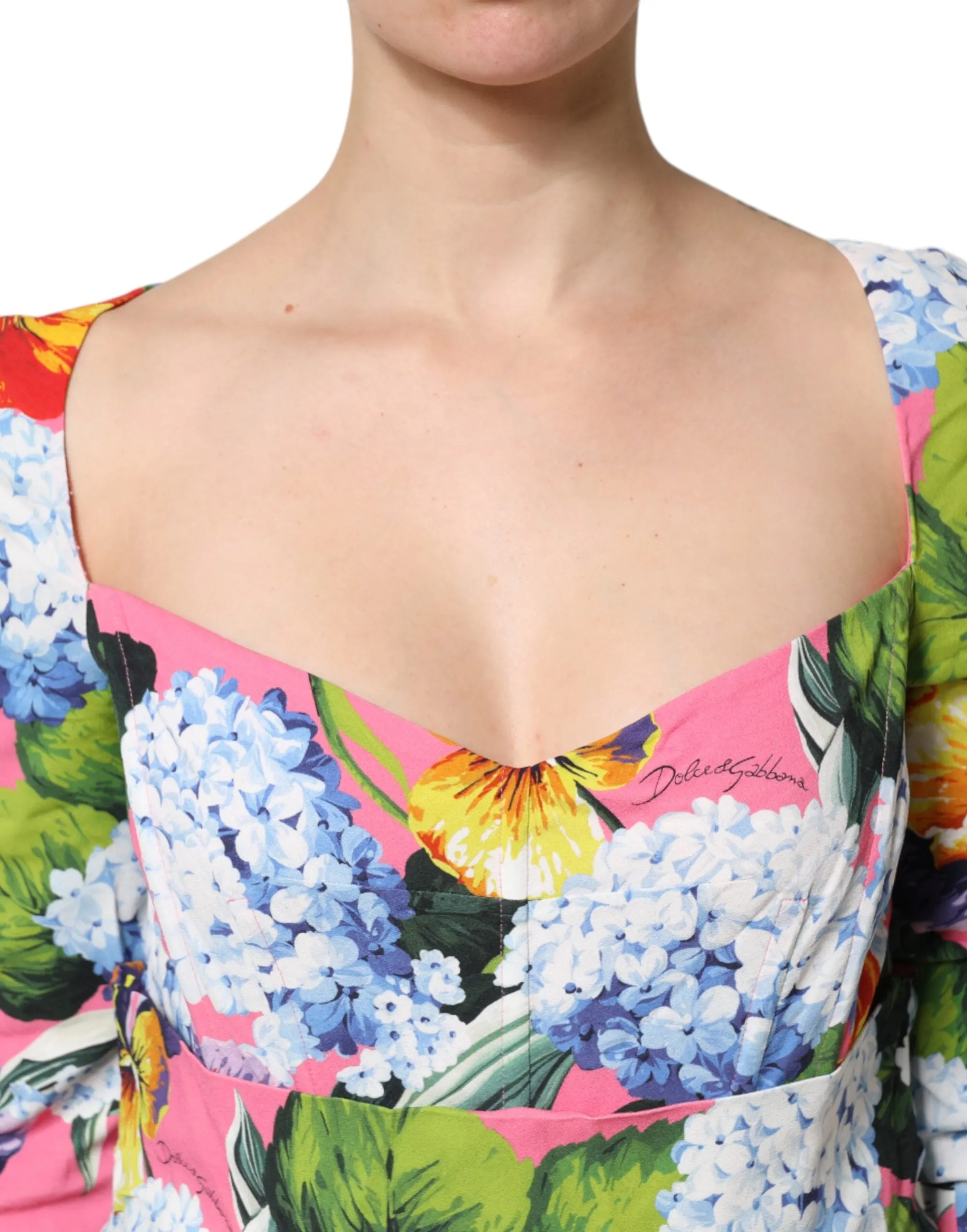 Multicolor Floral Pleated Sheath Midi Dress sold by Lord & Taylor product image thumbnail 5