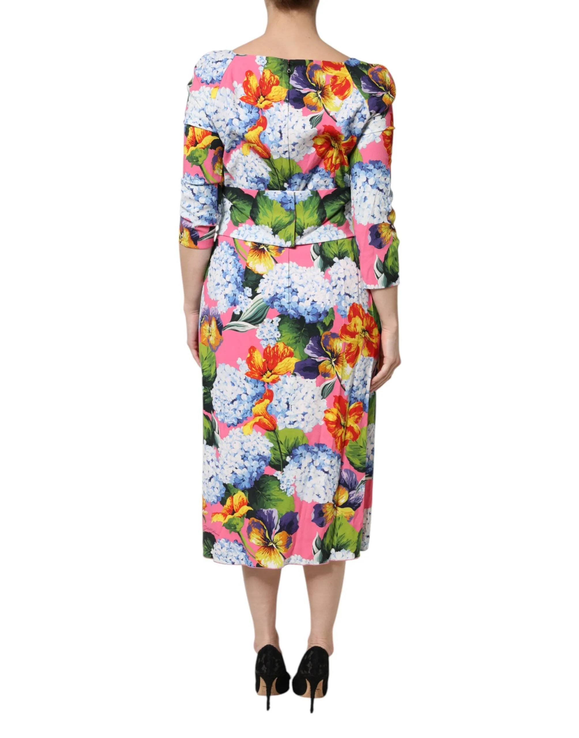 Multicolor Floral Pleated Sheath Midi Dress sold by Lord & Taylor product image thumbnail 4