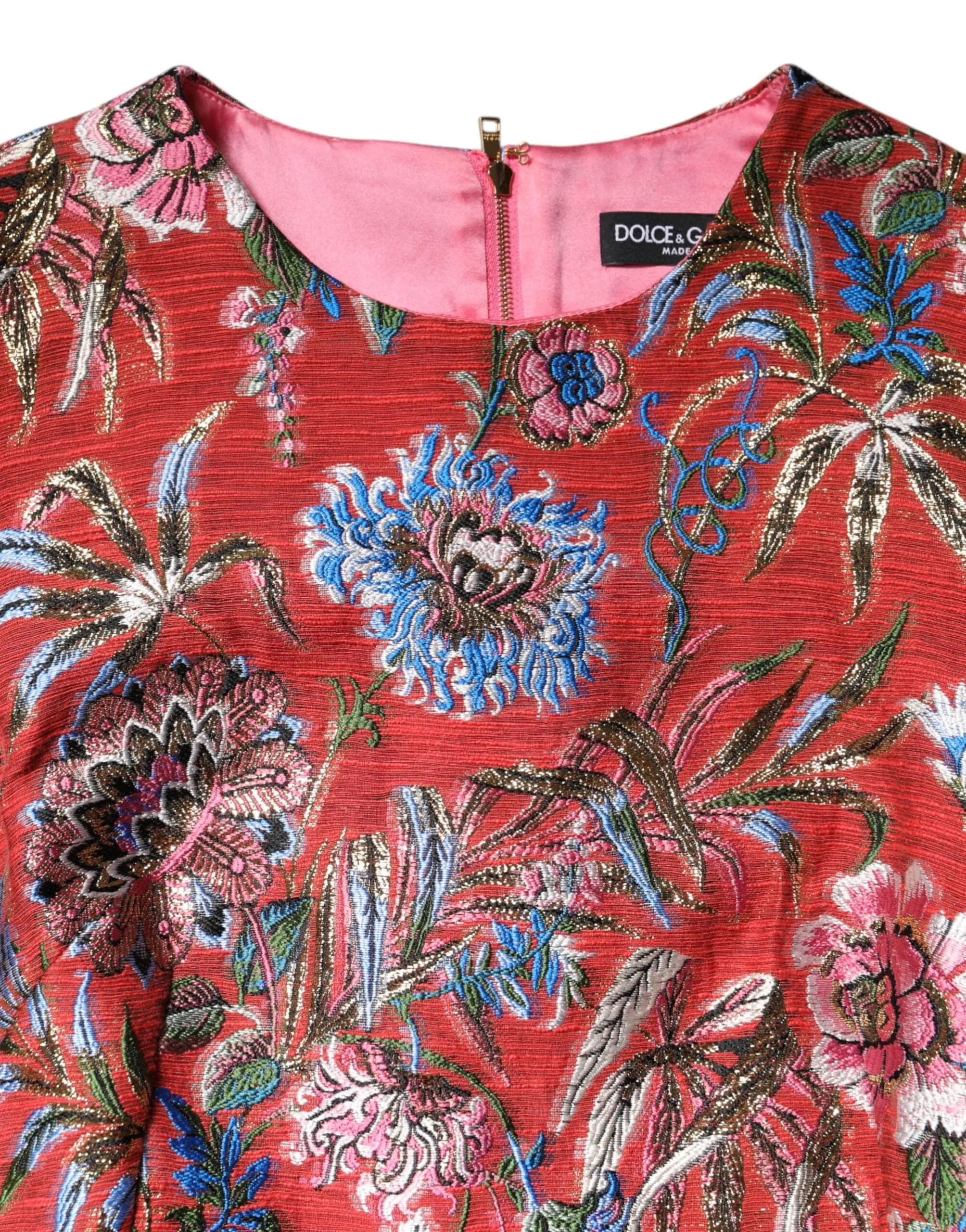 Red Floral Jacquard A-line Mini Dress sold by Lord & Taylor product image thumbnail 4