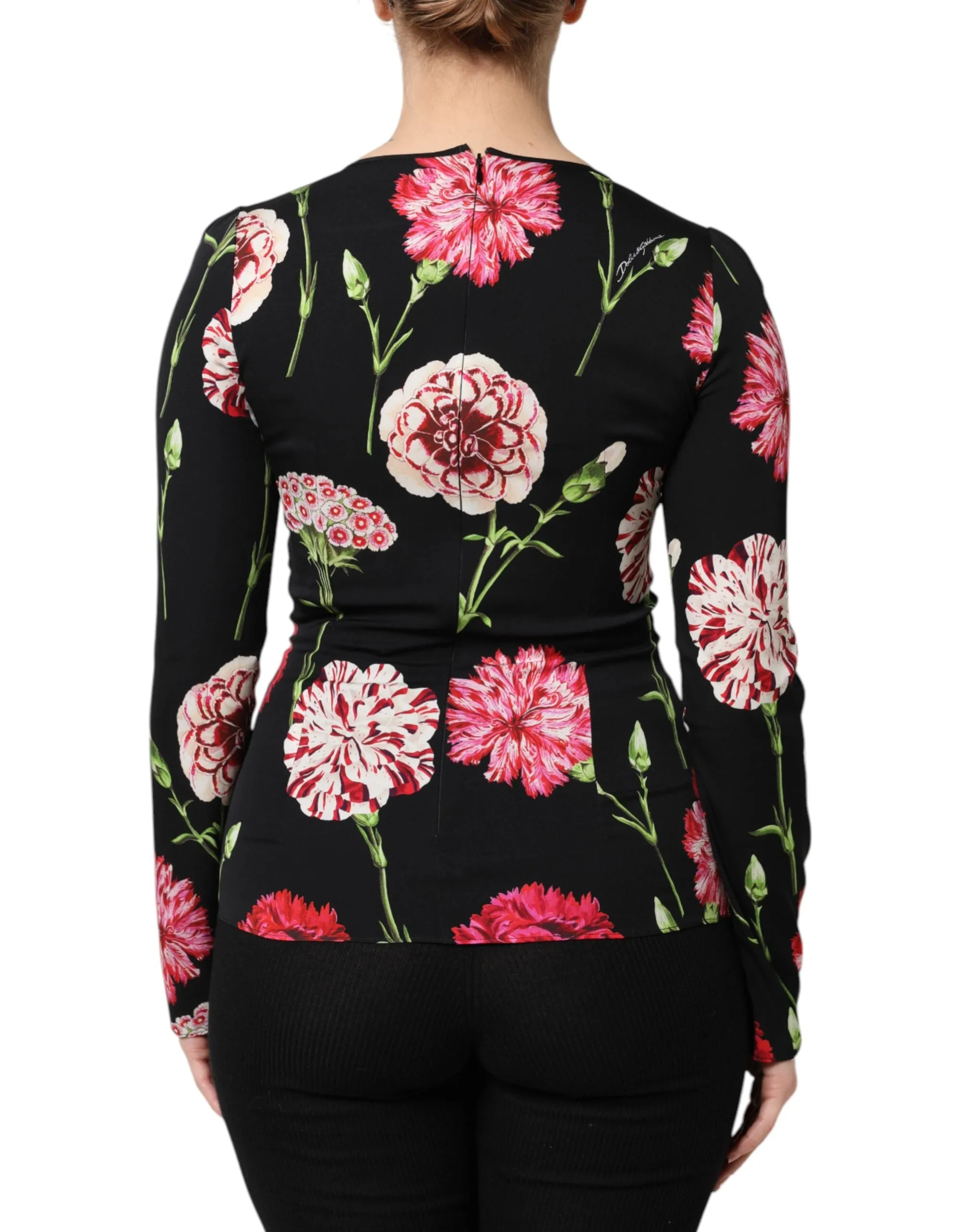 Black Floral Long Sleeve Women Blouse Top sold by Lord & Taylor product image thumbnail 4