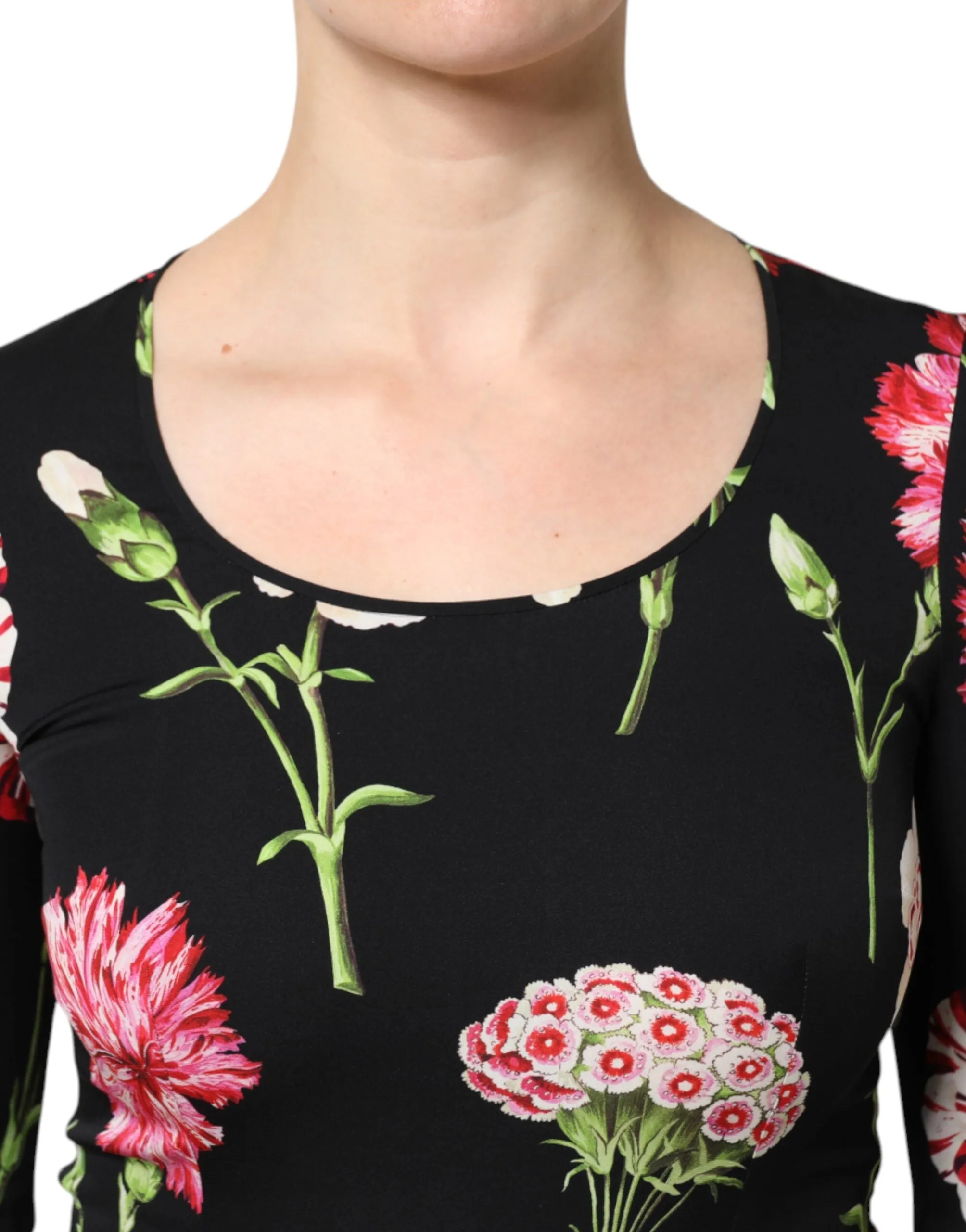 Black Floral Long Sleeve Women Blouse Top sold by Lord & Taylor product image thumbnail 5