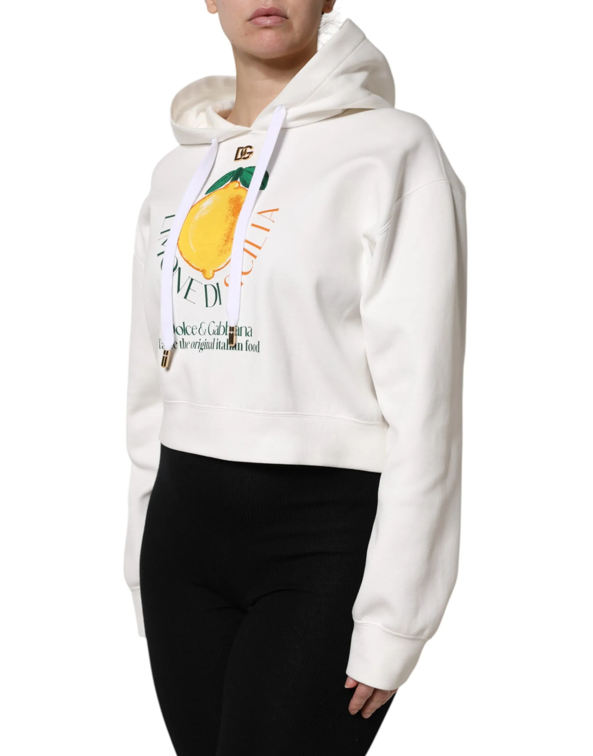 Ivory Cotton Printed Hooded Pullover Sweater sold by Lord & Taylor product image thumbnail 3