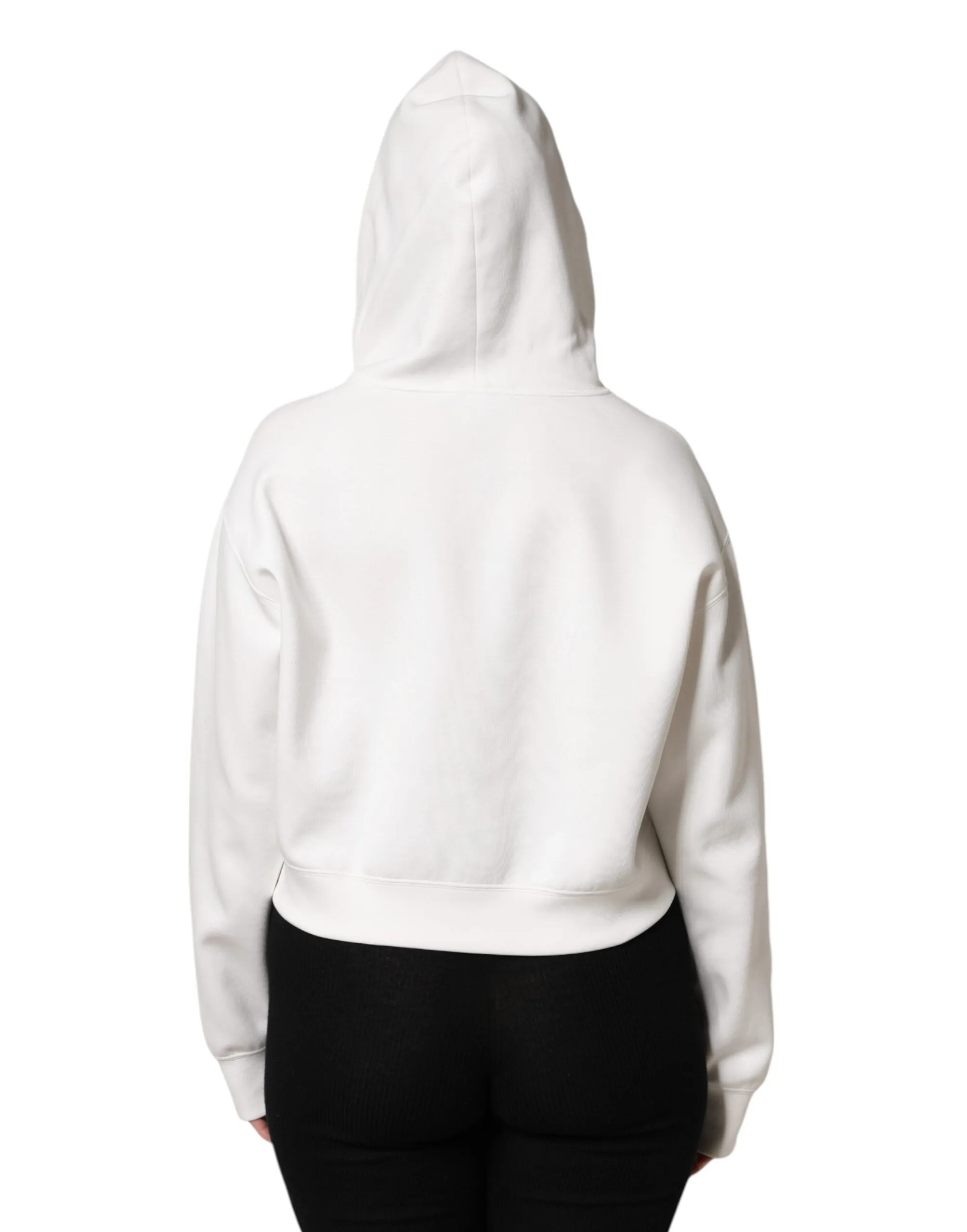 Ivory Cotton Printed Hooded Pullover Sweater sold by Lord & Taylor product image thumbnail 4