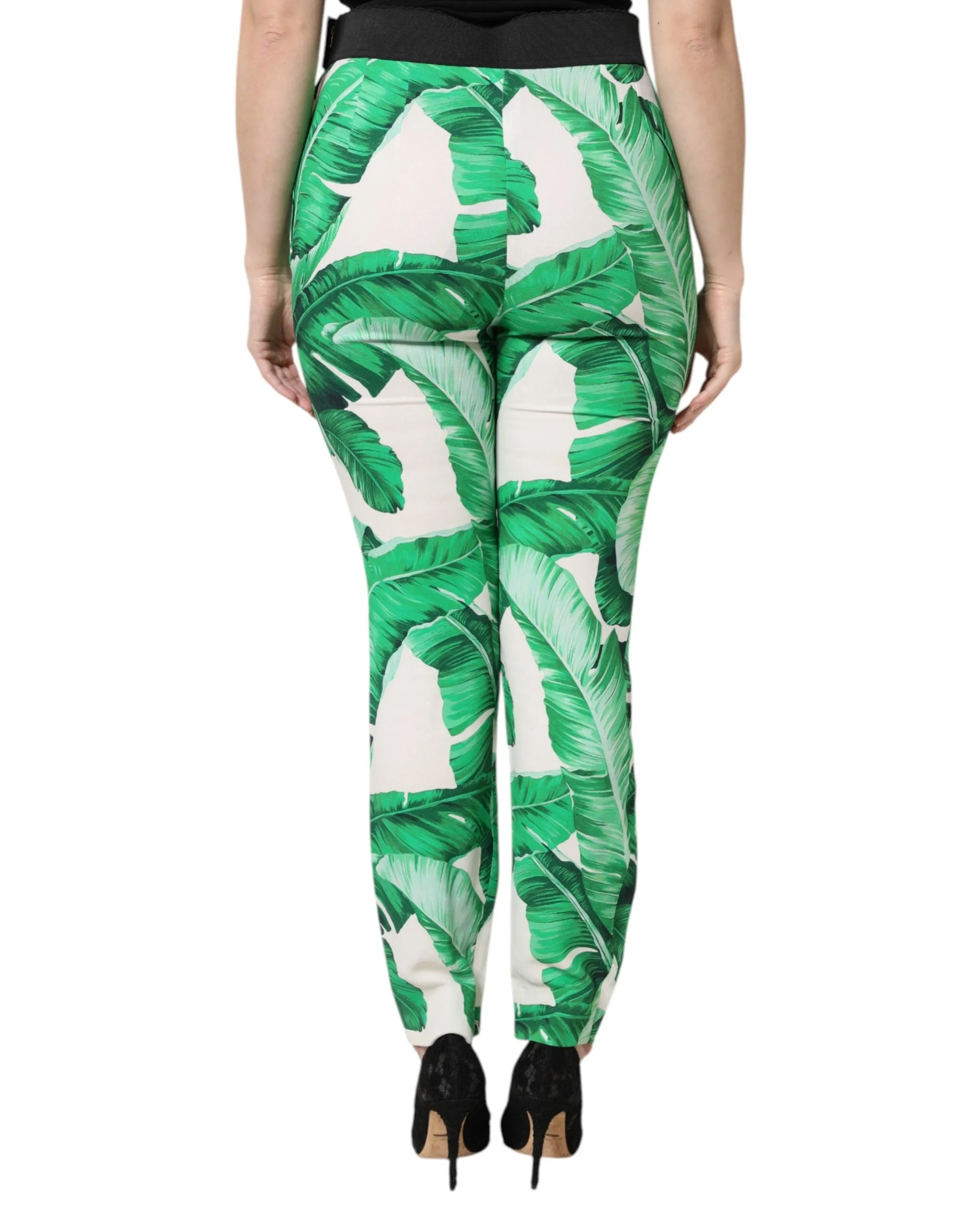 White Green Leaf High Waist Pants sold by Lord & Taylor product image thumbnail 4