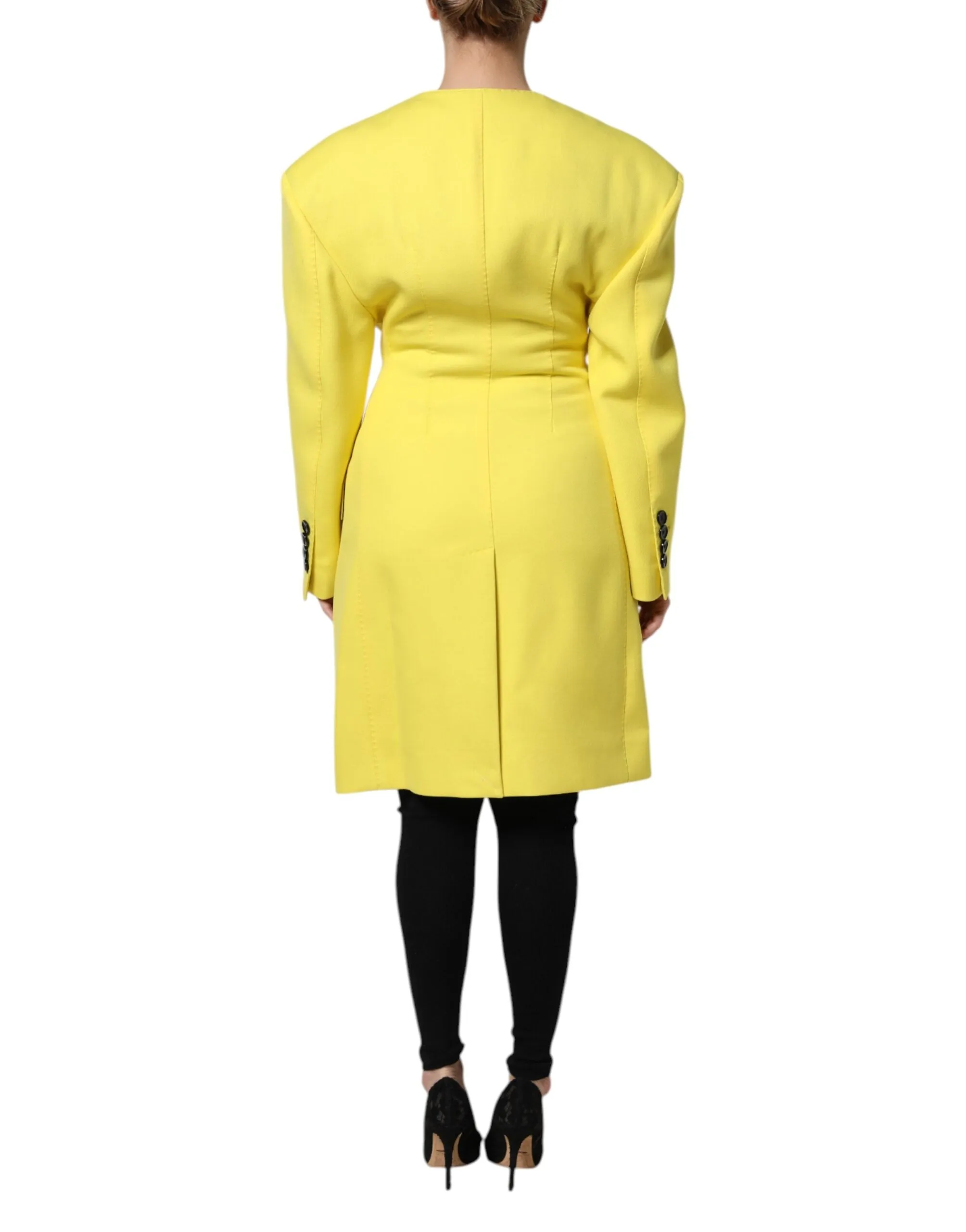 Yellow Double Breasted Trench Coat Jacket sold by Lord & Taylor product image thumbnail 4