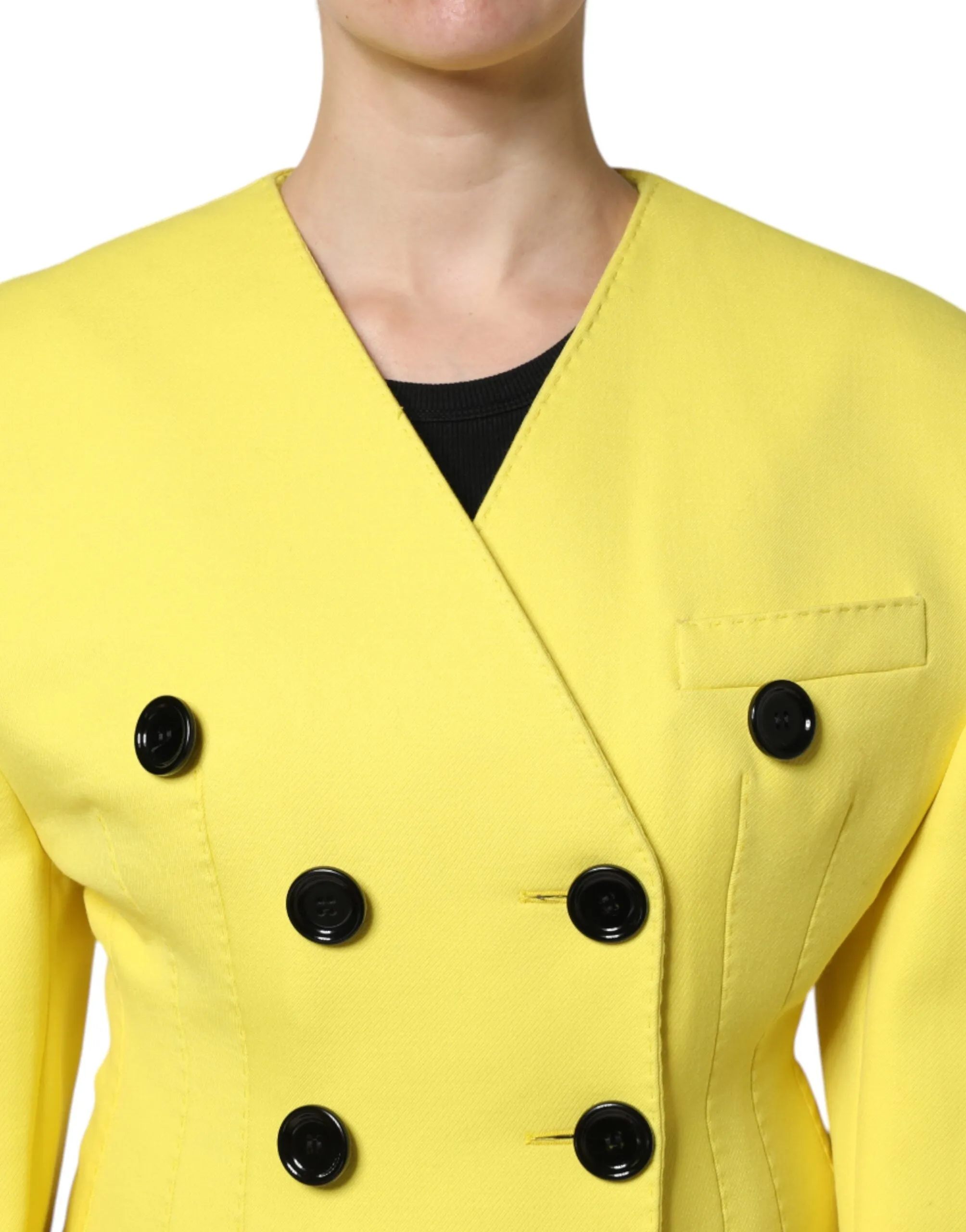 Yellow Double Breasted Trench Coat Jacket sold by Lord & Taylor product image thumbnail 5