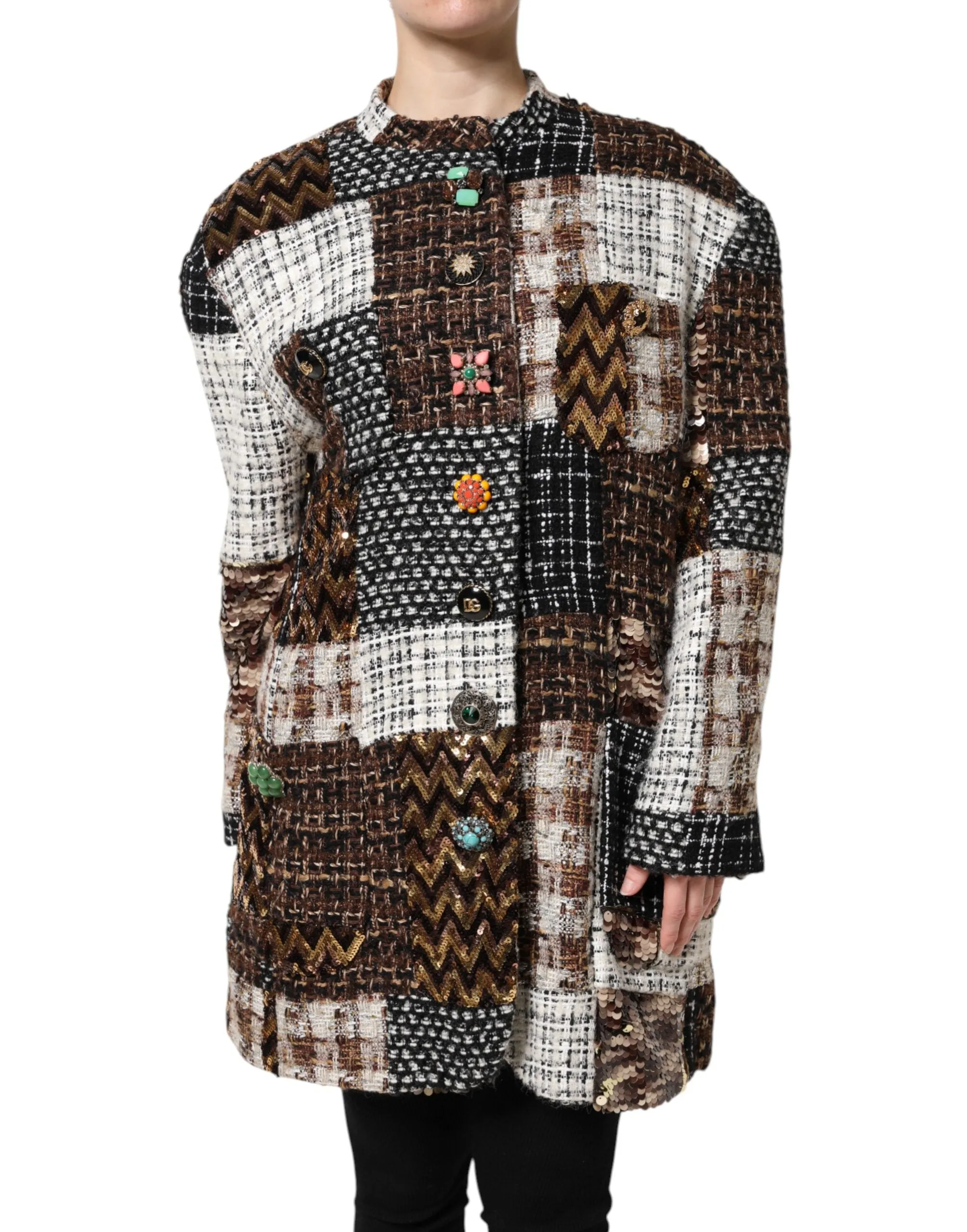 Multicolor Patchwork Button Down Jacket sold by Lord & Taylor product image thumbnail 2