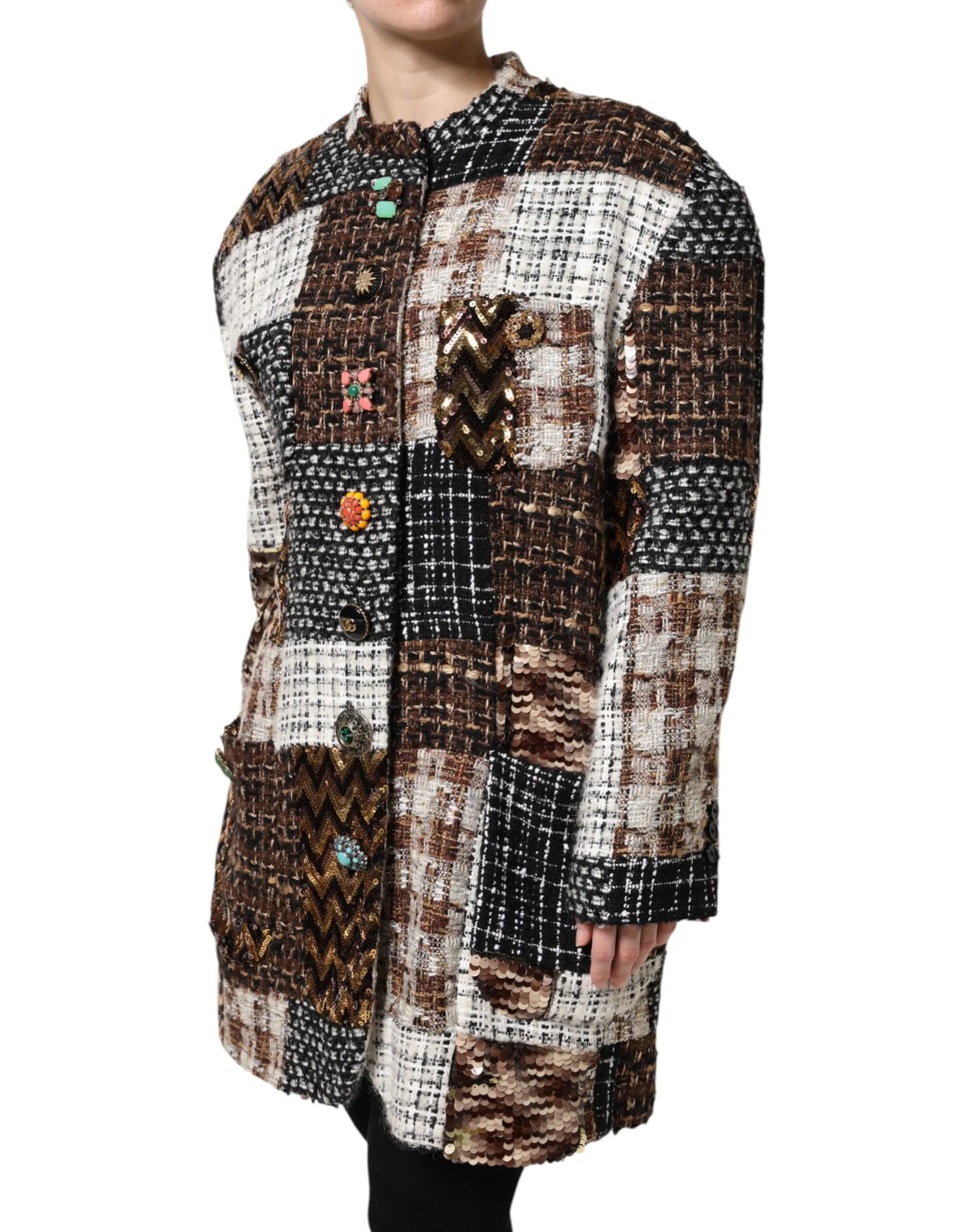 Multicolor Patchwork Button Down Jacket sold by Lord & Taylor product image thumbnail 3