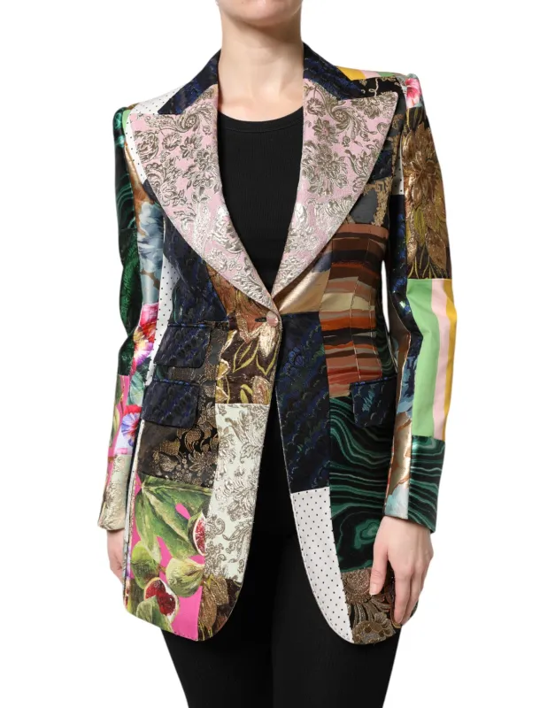 Multicolor Floral Patchwork Jacquard Jacket sold by Lord & Taylor