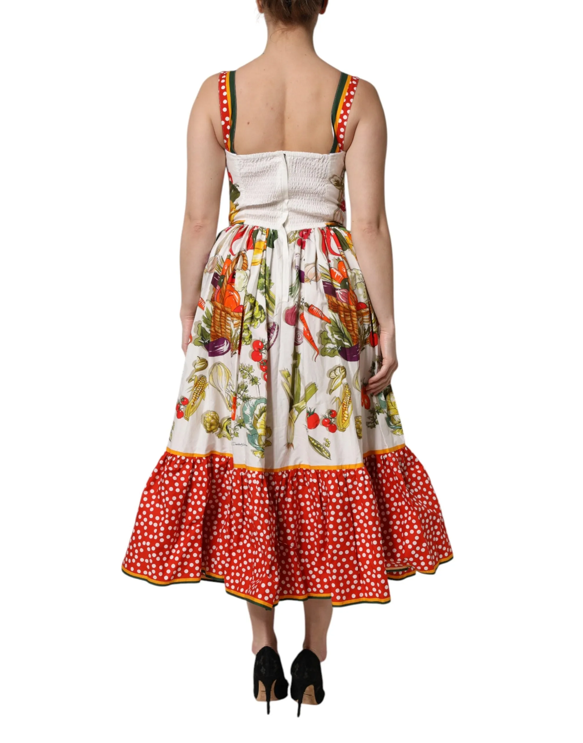 White Vegetables Sleeveless A-line Dress sold by Lord & Taylor product image thumbnail 4