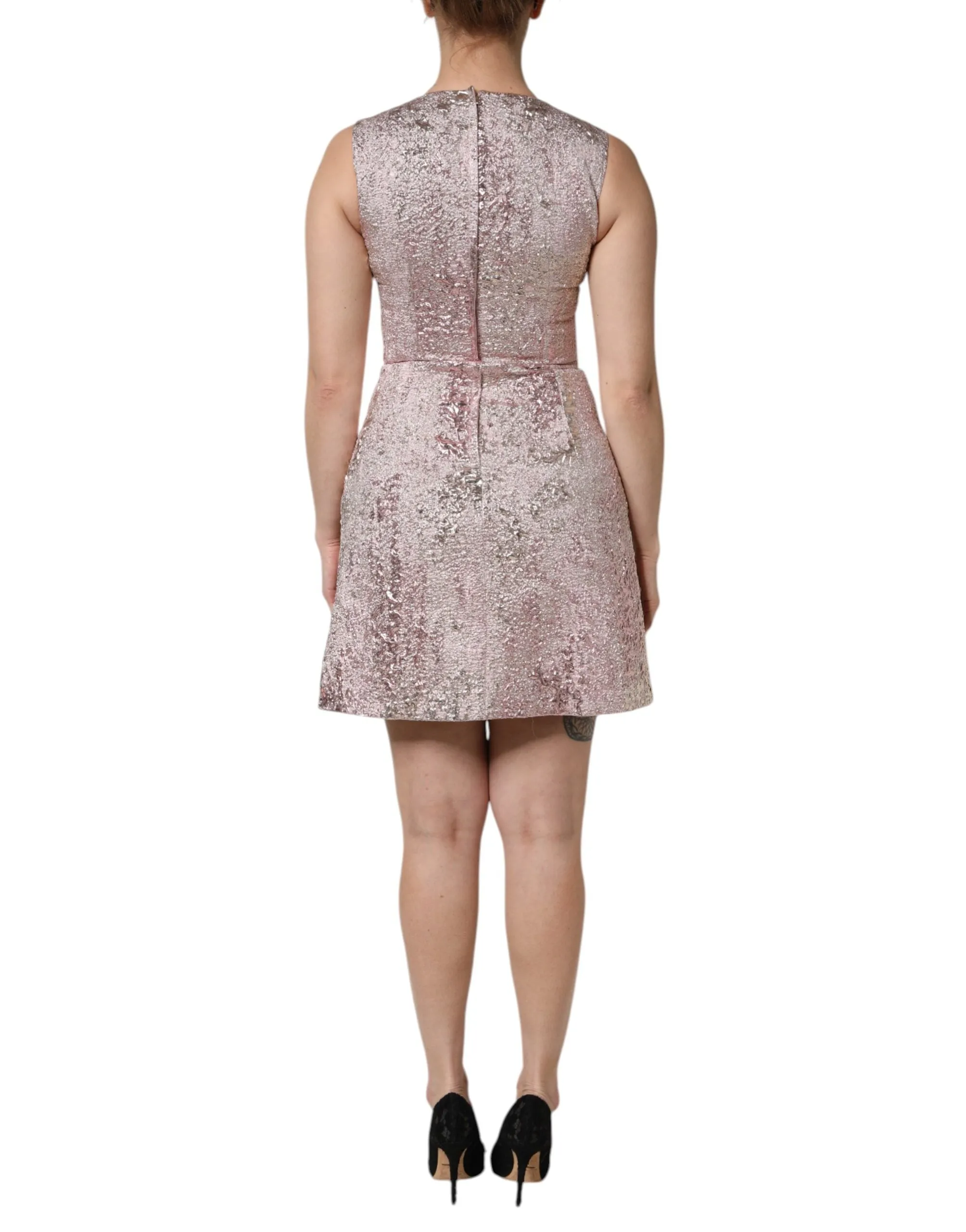 Pink Jacquard Sleeveless Sheath Mini Dress sold by Lord & Taylor product image thumbnail 4
