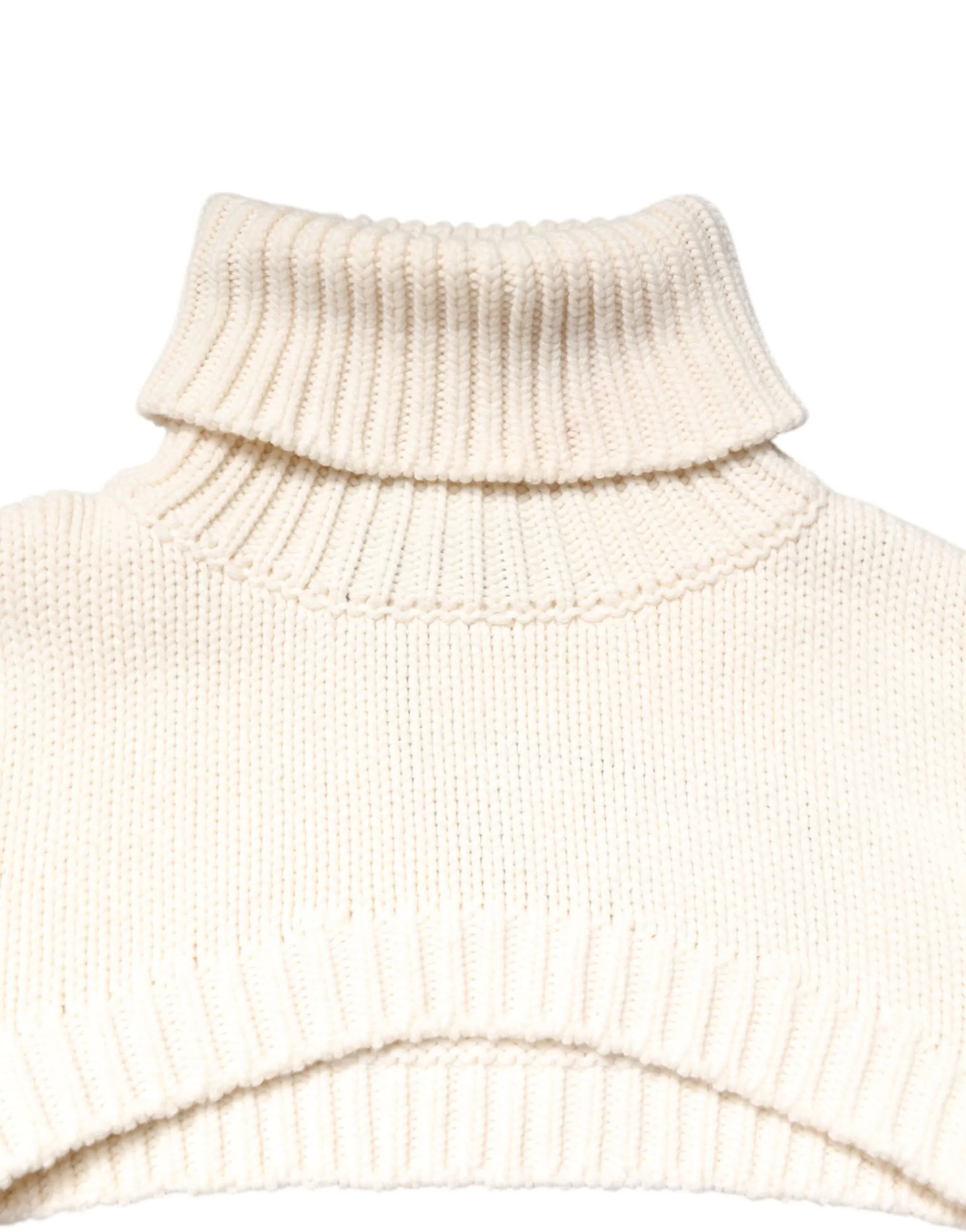 Ivory Cashmere Turtleneck Cropped Top Sweater sold by Lord & Taylor product image thumbnail 5