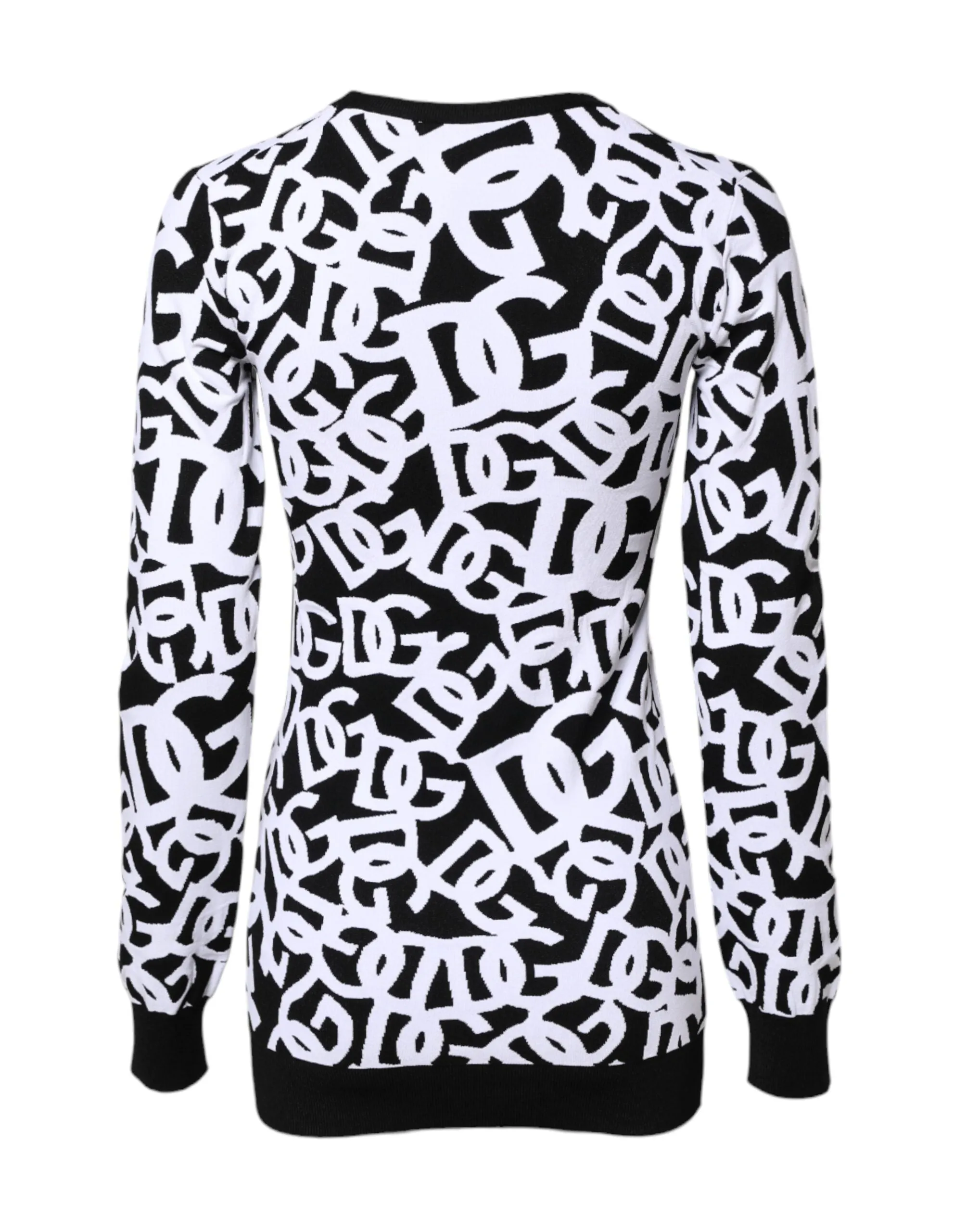 Black White Logo Print Women Pullover Sweater sold by Lord & Taylor product image thumbnail 4