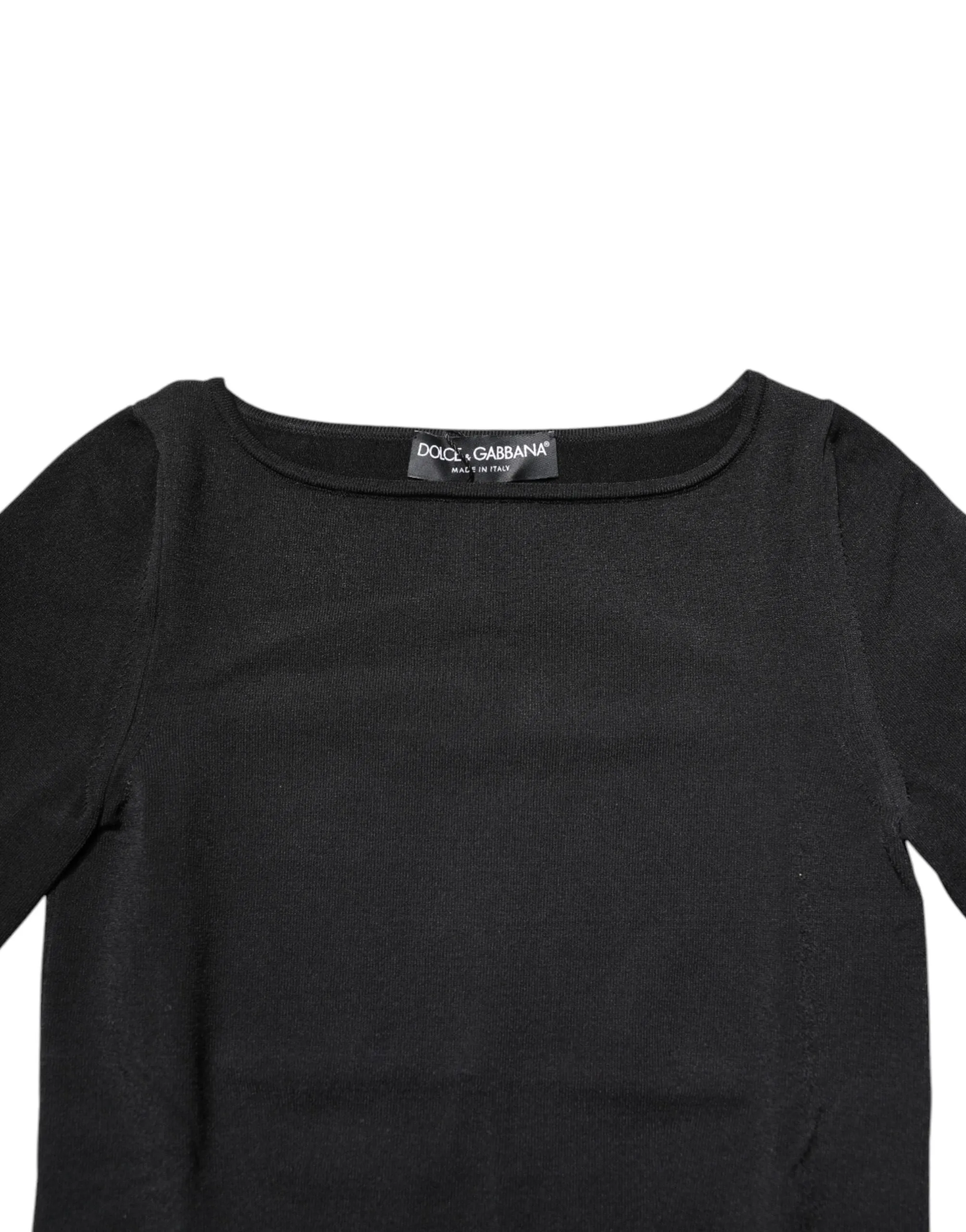 Black Viscose Long Sleeves Pullover Top sold by Lord & Taylor product image thumbnail 5