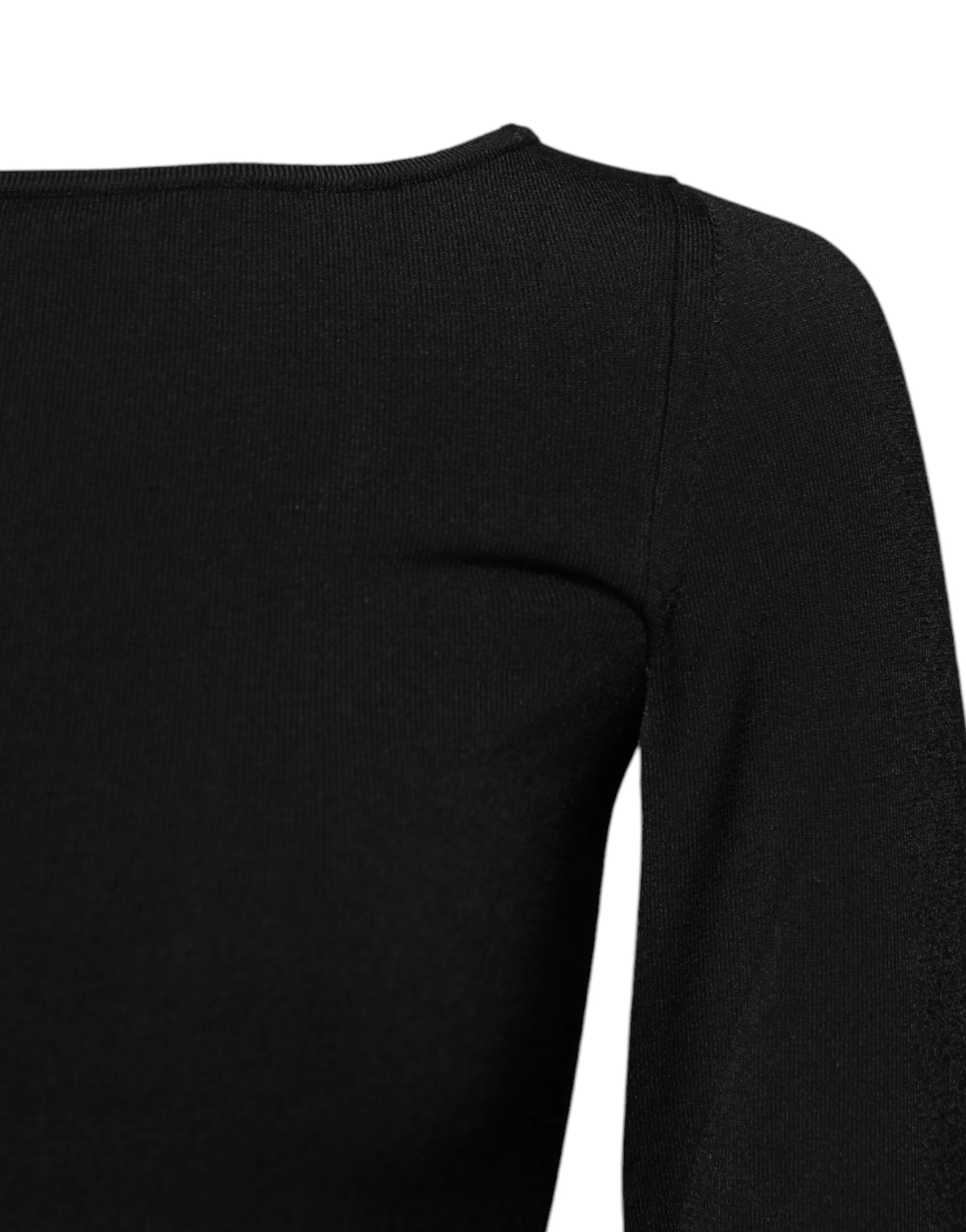 Black Viscose Long Sleeves Pullover Top sold by Lord & Taylor product image thumbnail 3
