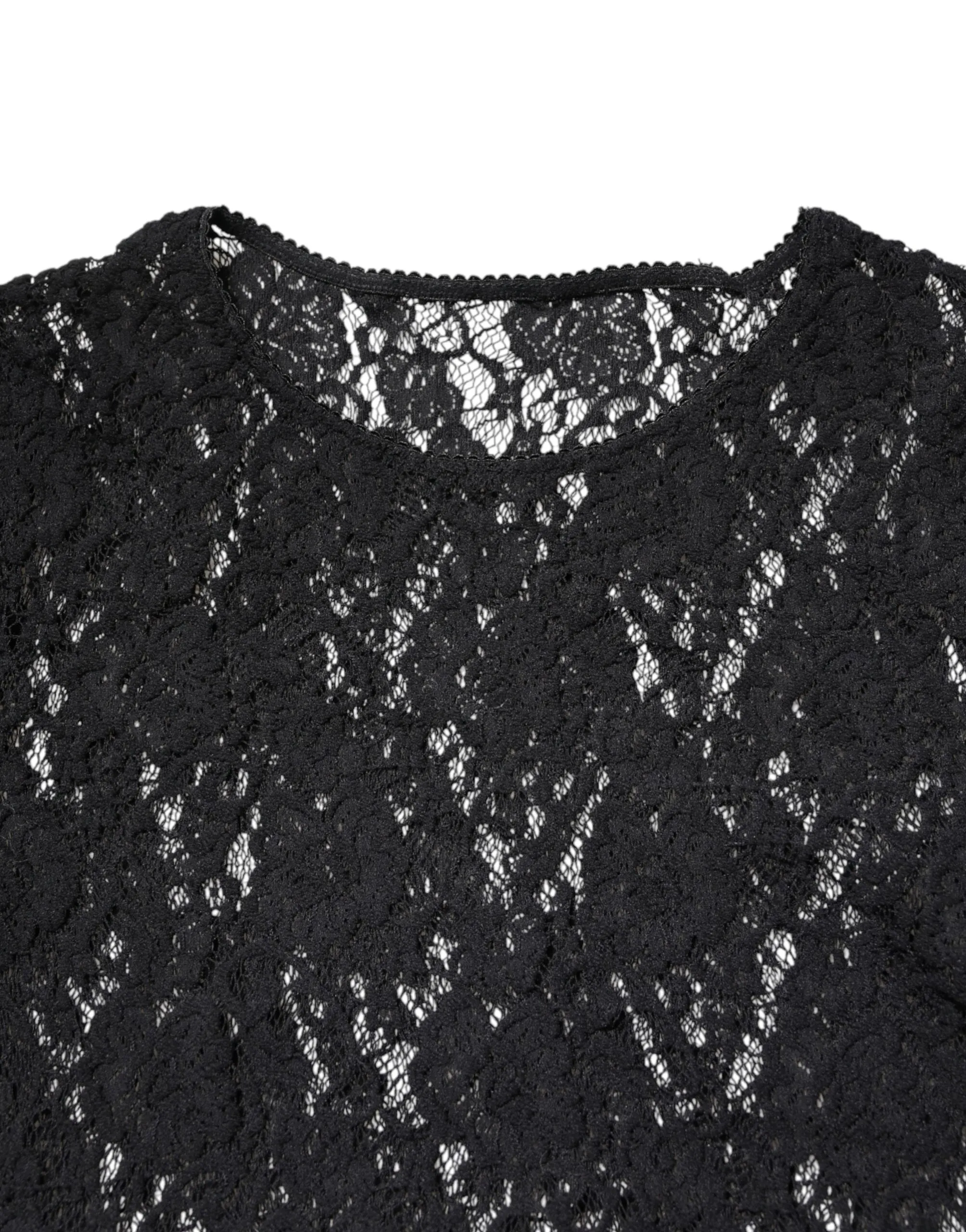 Black Floral Lace Long Sleeves Pullover Top sold by Lord & Taylor product image thumbnail 5