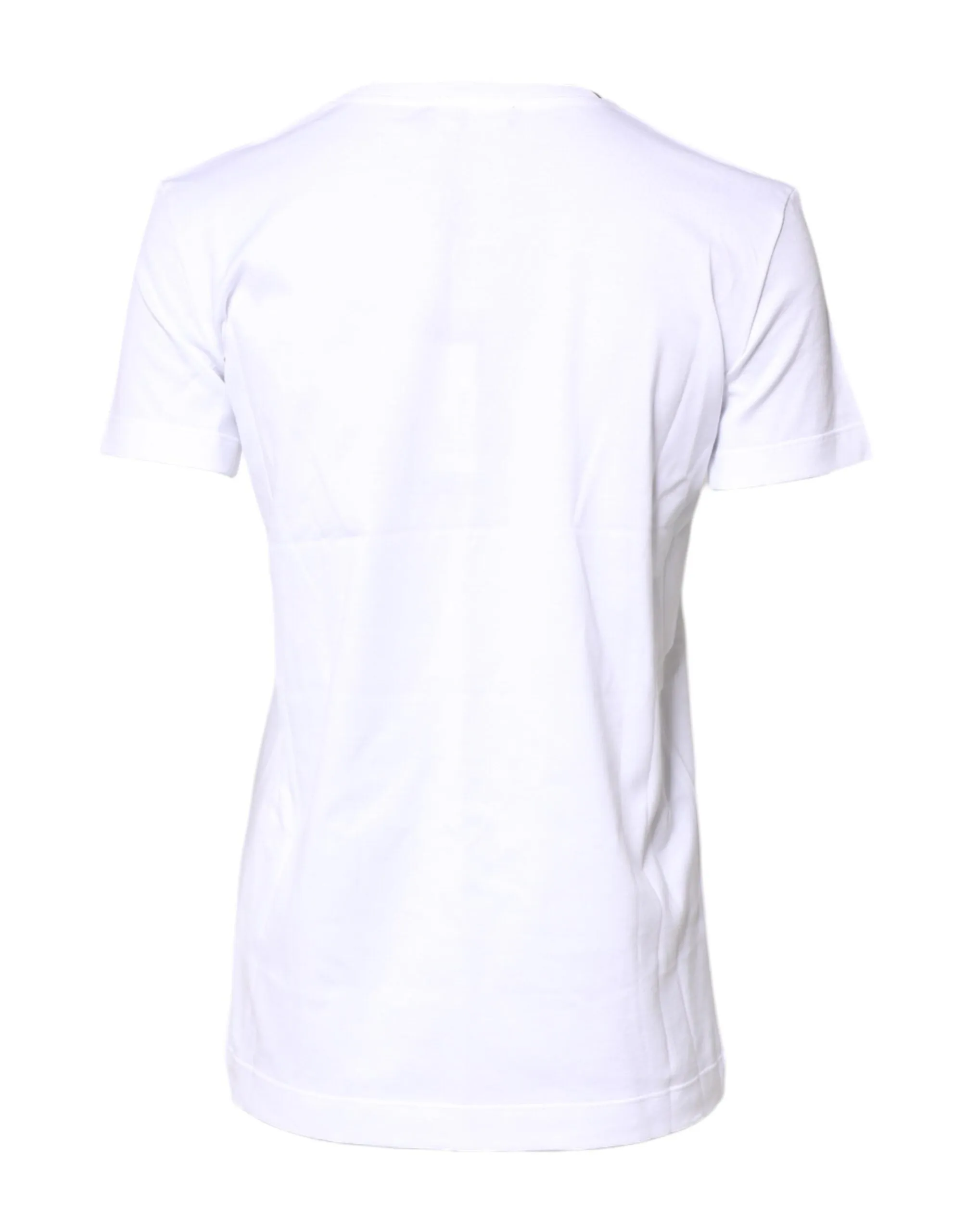 White Cotton Crew Neck Short Sleeves T-shirt sold by Lord & Taylor product image thumbnail 4