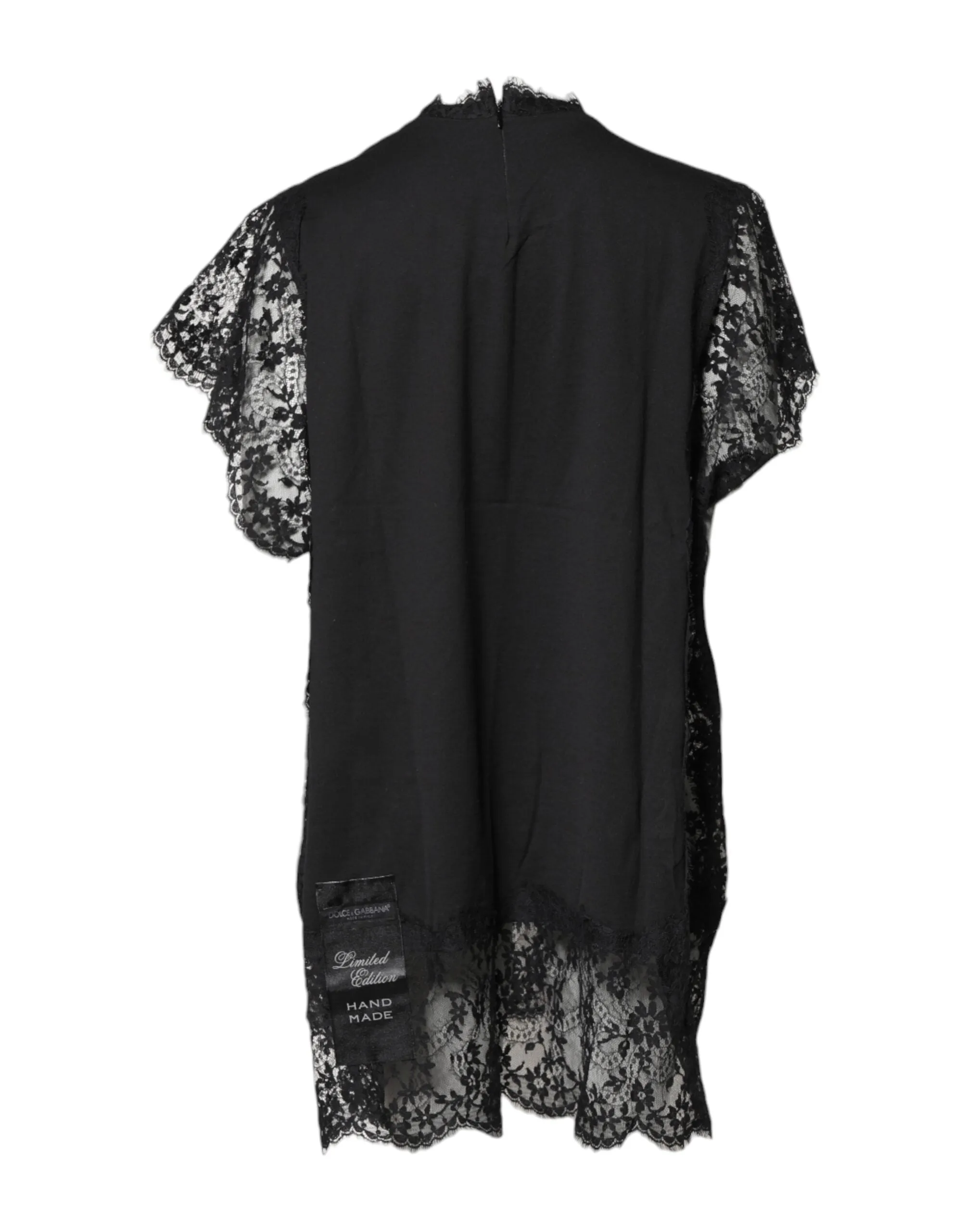 Black Lace Sheer Sacred Heart Crew Neck Top sold by Lord & Taylor product image thumbnail 4