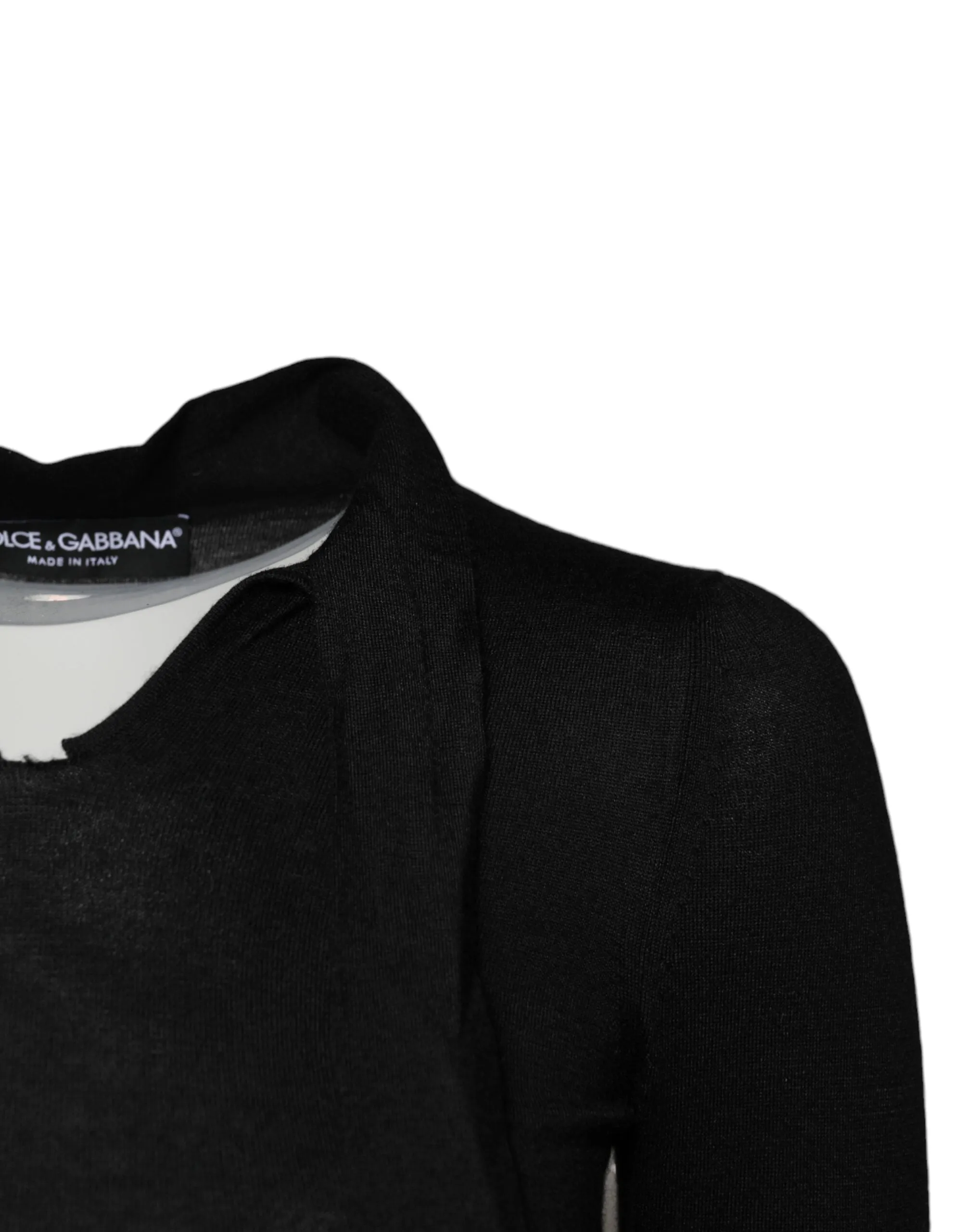 Black Cashmere Ascot Collar Long Sleeve Top sold by Lord & Taylor product image thumbnail 3