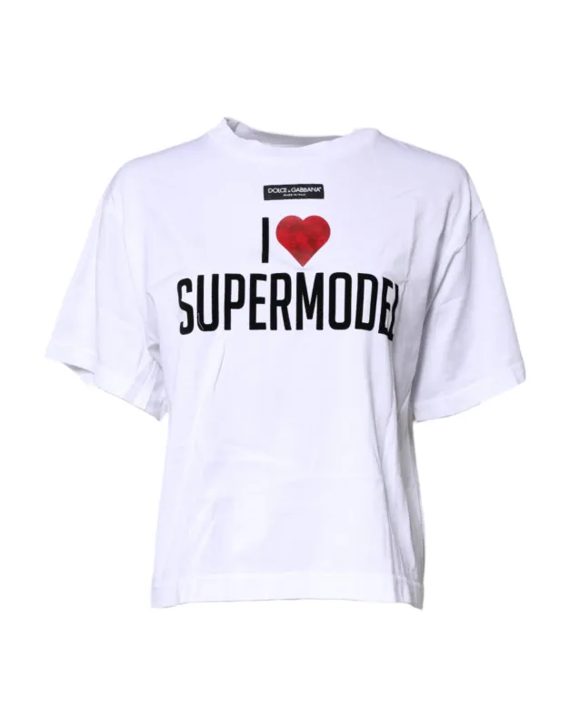 White Printed Round Neck Top Cotton T-shirt sold by Lord & Taylor