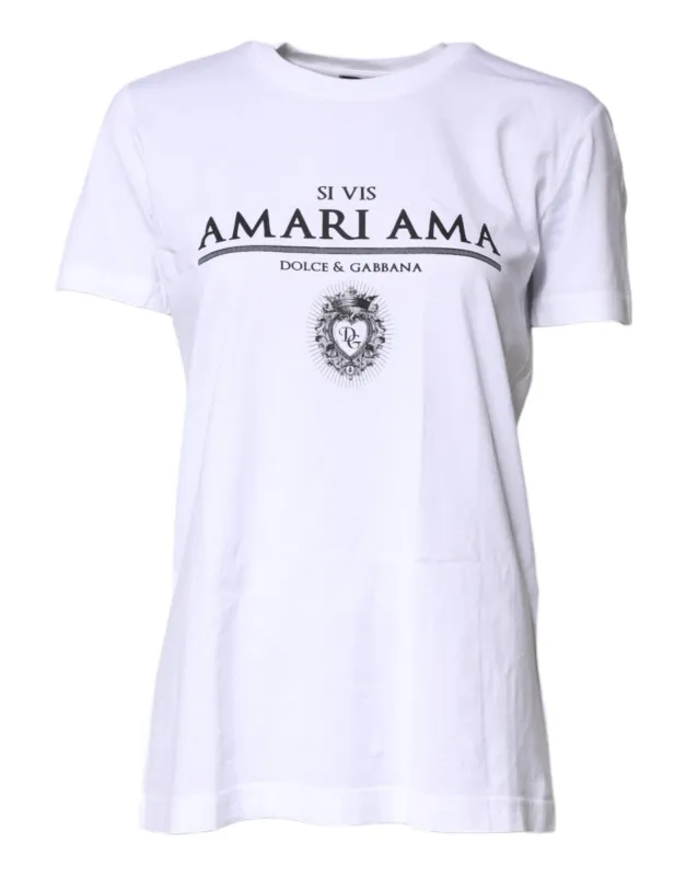 White Cotton Printed Round Neck Top T-shirt sold by Lord & Taylor