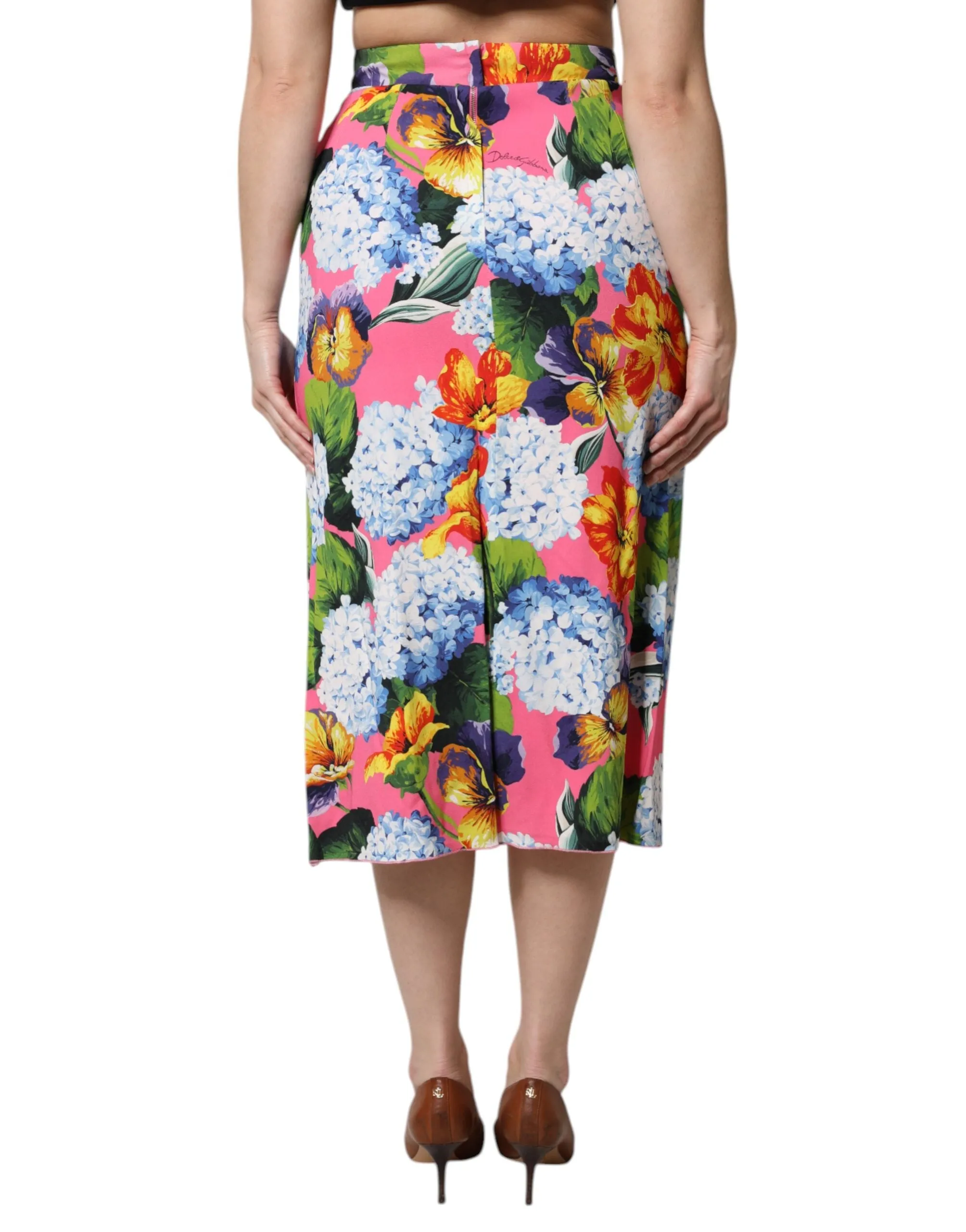Multicolor Floral Print High Waist Midi Skirt sold by Lord & Taylor product image thumbnail 4