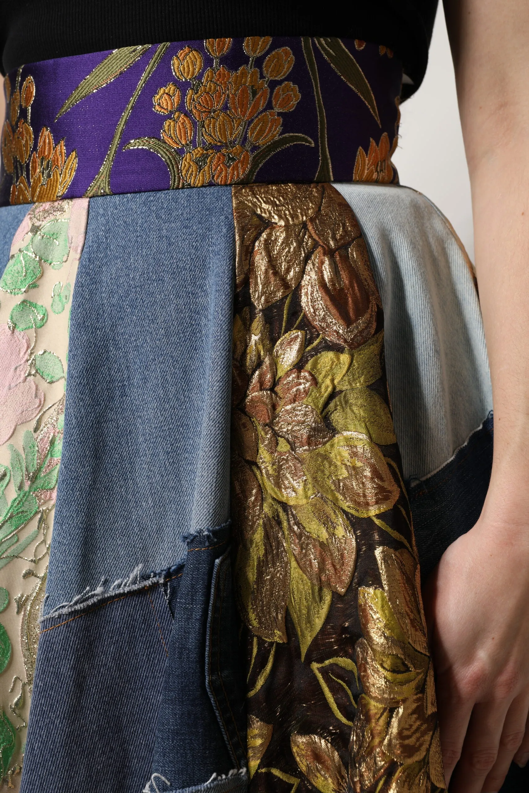 Multicolor Patchwork High Waisted Midi Skirt sold by Lord & Taylor product image thumbnail 5