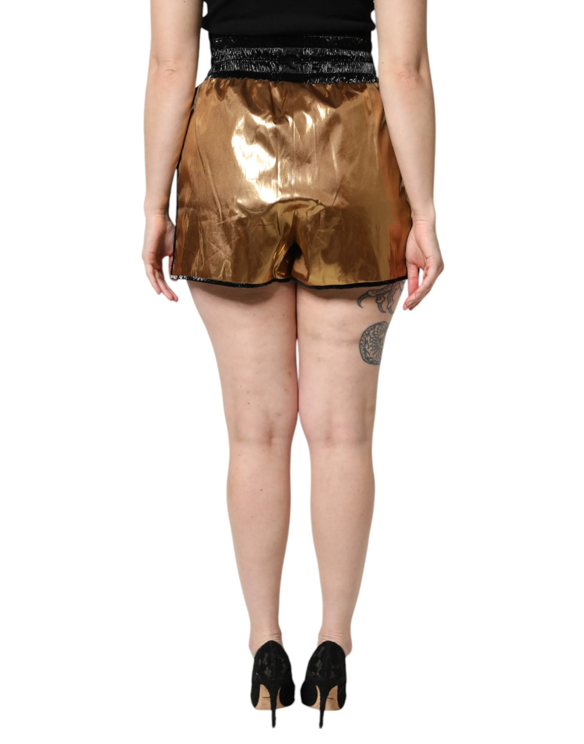 Metallic Gold High Waist Women Hotpants Short sold by Lord & Taylor product image thumbnail 4