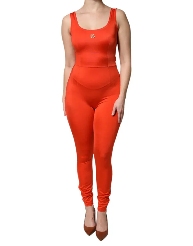 Orange Sleeveless Bodycon Jumpsuit Dress sold by Lord & Taylor
