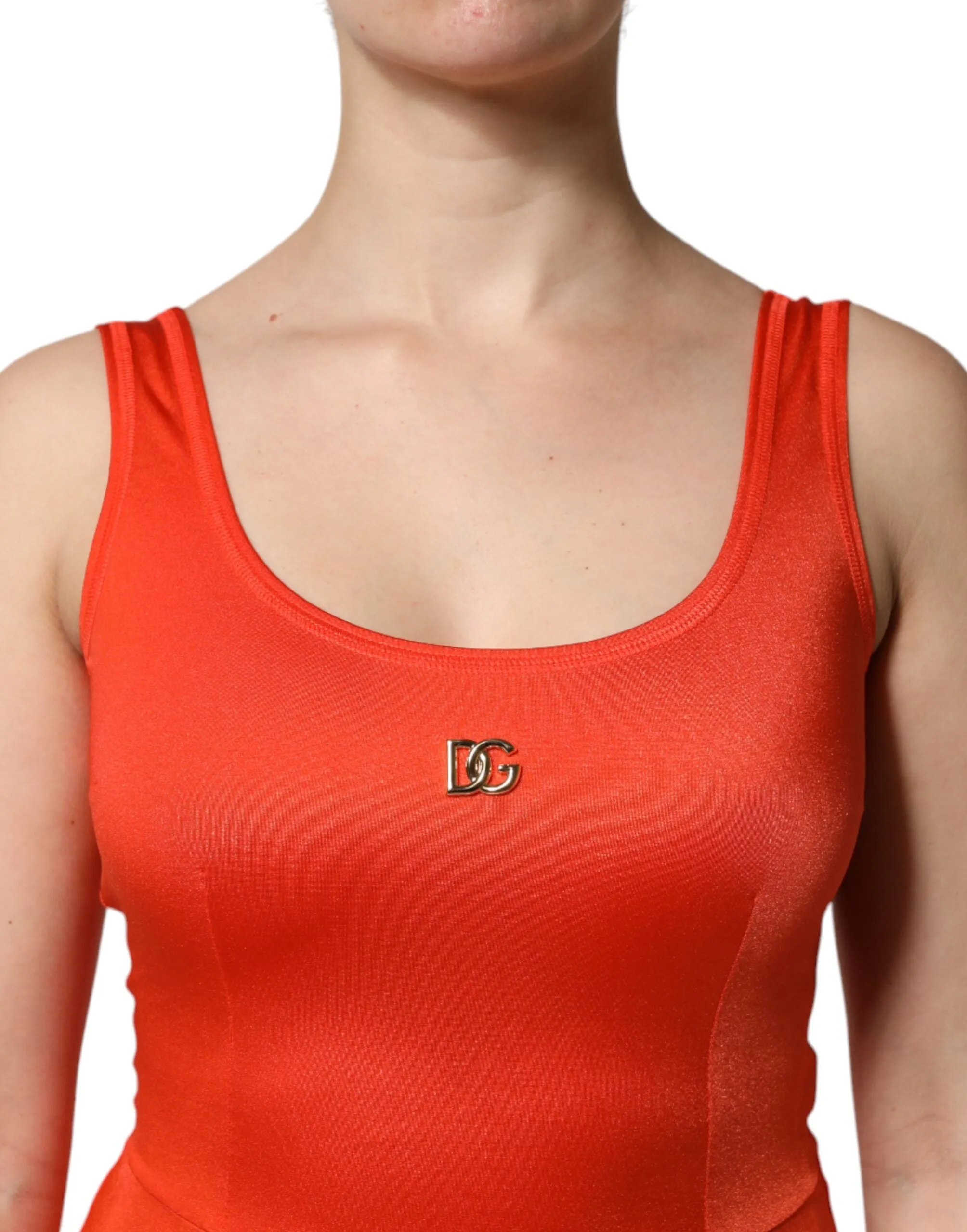Orange Sleeveless Bodycon Jumpsuit Dress sold by Lord & Taylor product image thumbnail 5