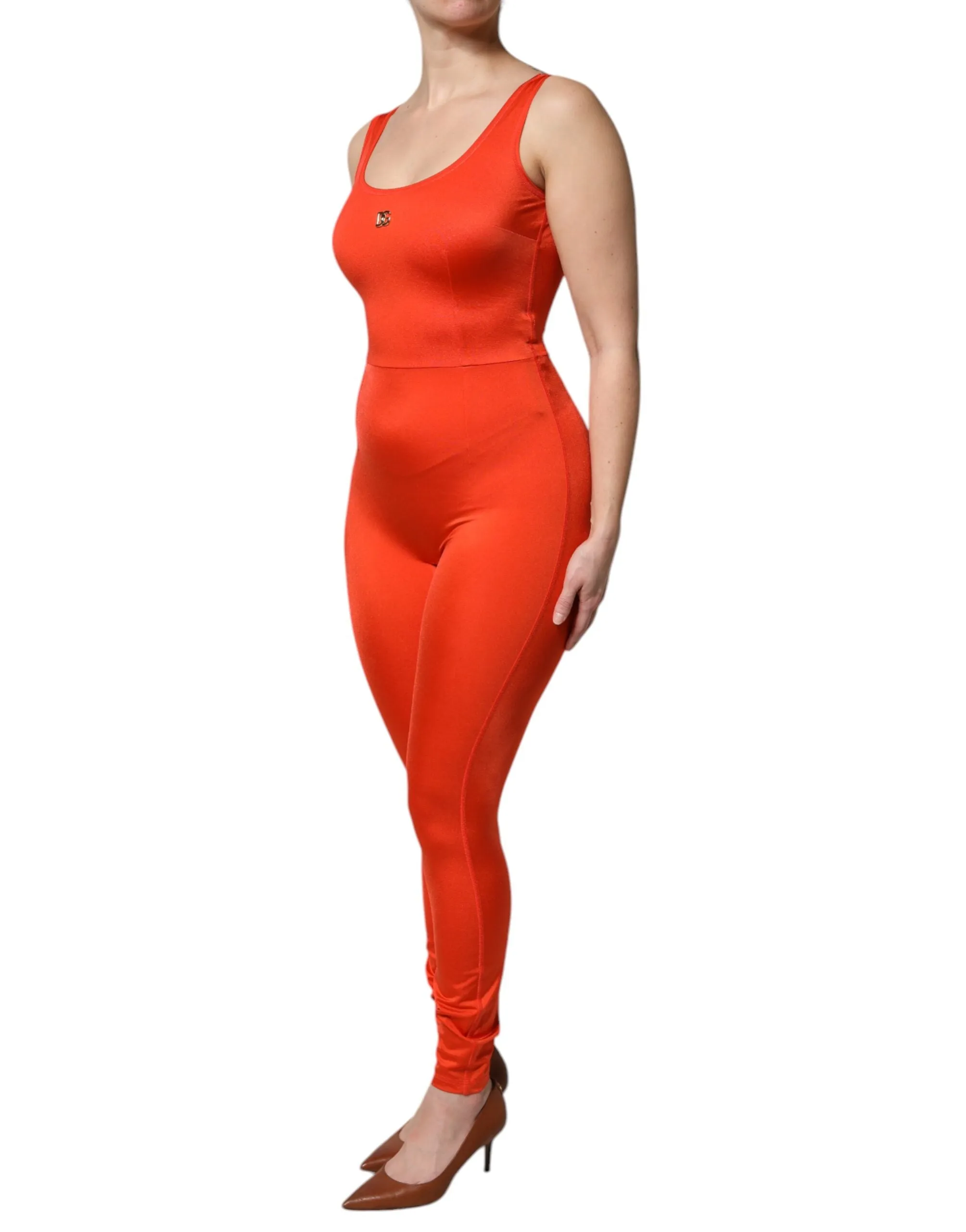 Orange Sleeveless Bodycon Jumpsuit Dress sold by Lord & Taylor product image thumbnail 3