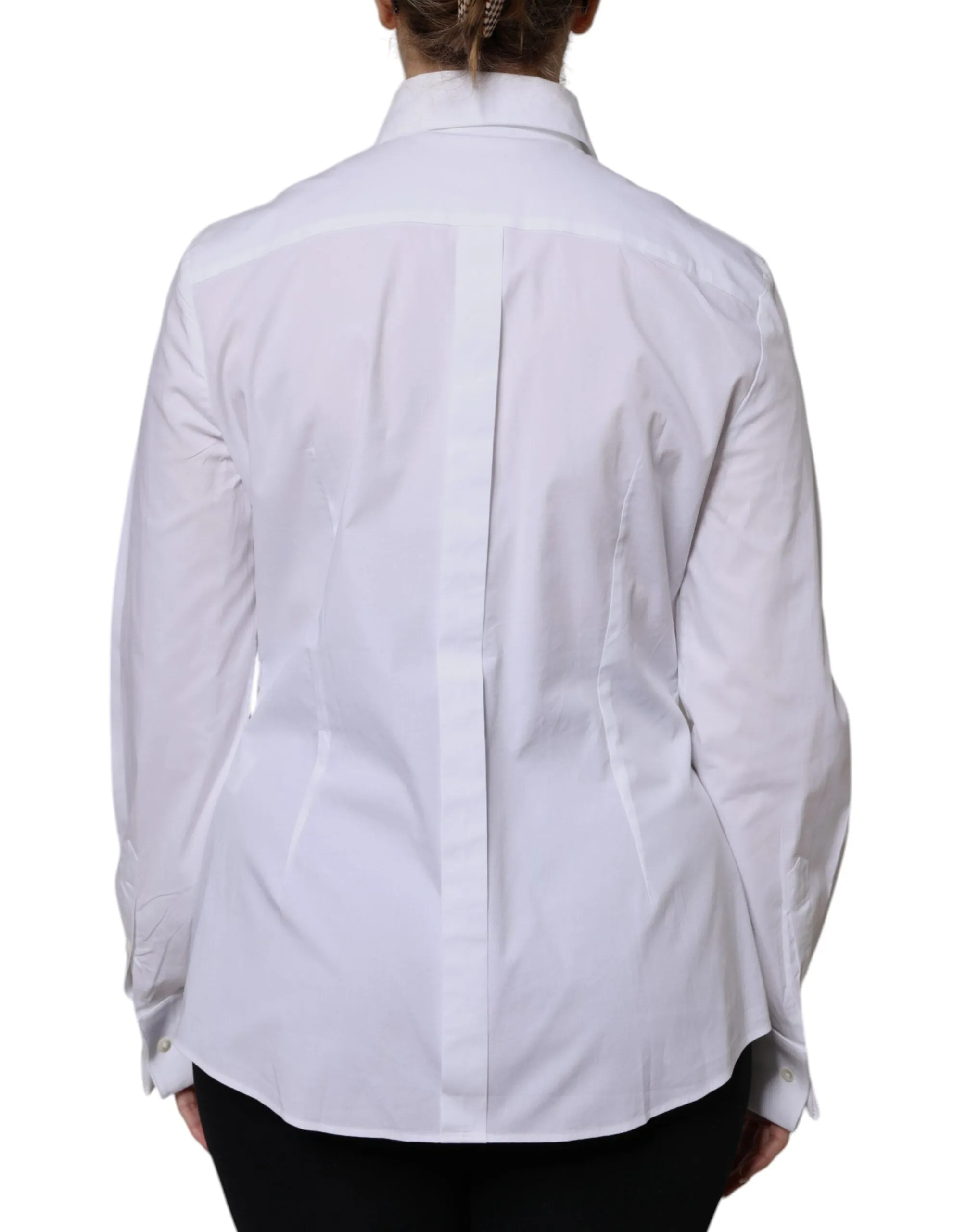 White Cotton Dress Collared Dress Shirt Top sold by Lord & Taylor product image thumbnail 4