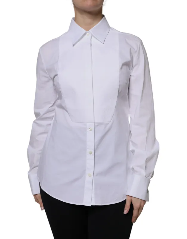 White Cotton Dress Collared Dress Shirt Top sold by Lord & Taylor