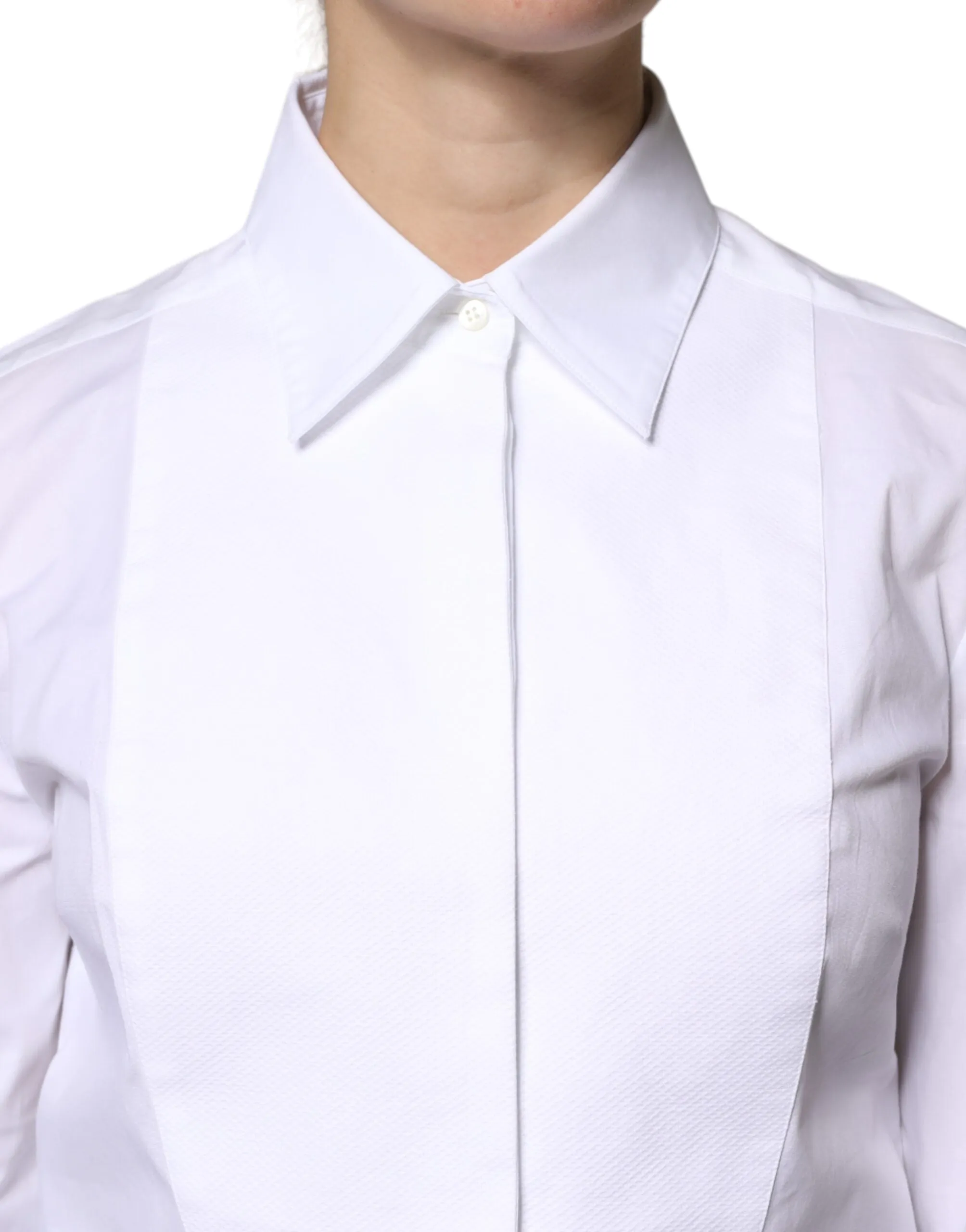 White Cotton Dress Collared Dress Shirt Top sold by Lord & Taylor product image thumbnail 5