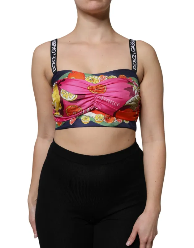 Multicolor Floral Sleeveless Bustier Cropped Top sold by Lord & Taylor