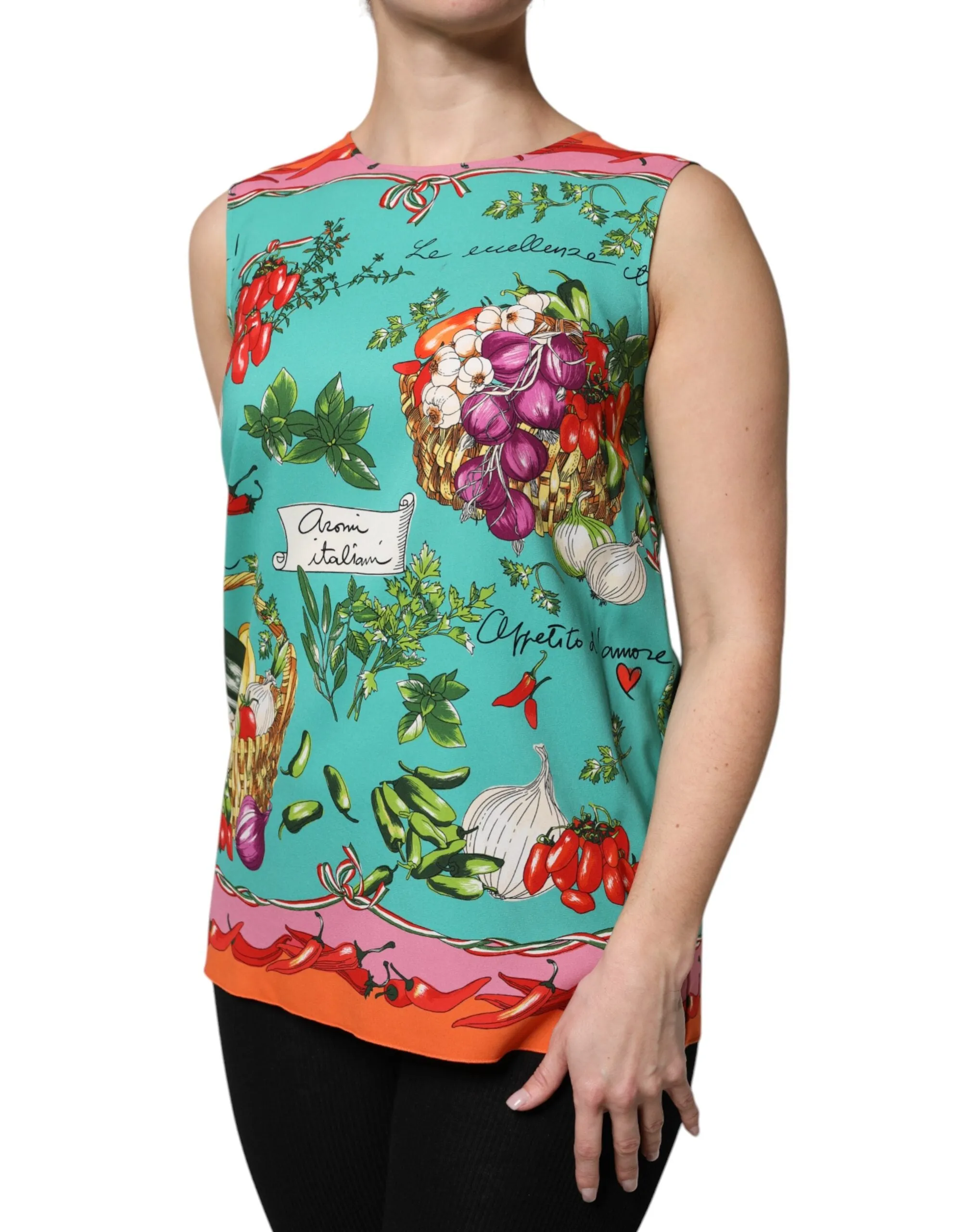Multicolor Floral Silk Sleeveless Tank Top sold by Lord & Taylor product image thumbnail 3