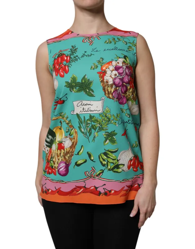 Multicolor Floral Silk Sleeveless Tank Top sold by Lord & Taylor