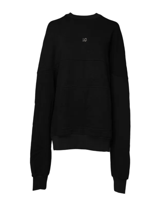 Black Cotton Crew Neck Sweatshirt Sweater sold by Lord & Taylor