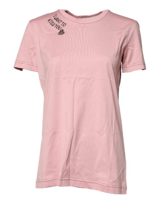 Pink Logo Print Cotton Crew Neck T-shirt sold by Lord & Taylor