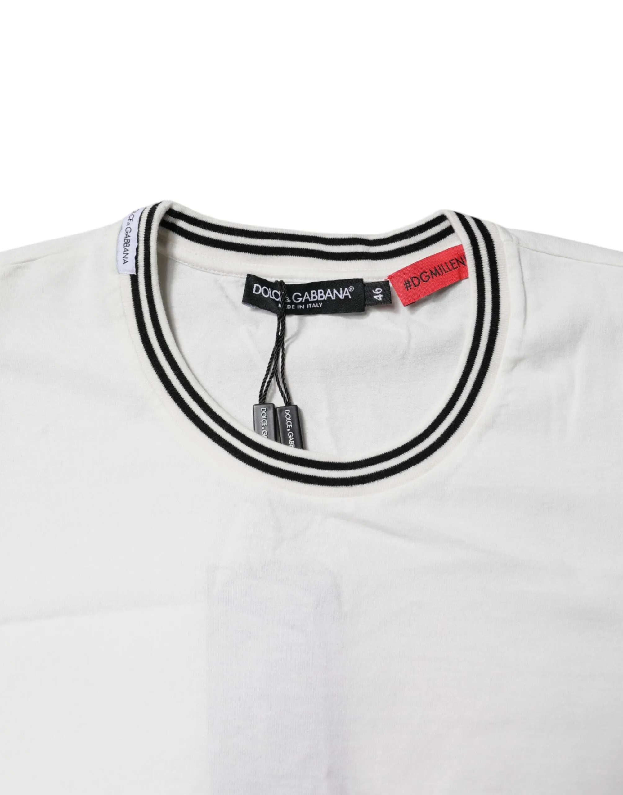 White #DGMillennials Cotton Crewneck T-shirt sold by Lord & Taylor product image thumbnail 5