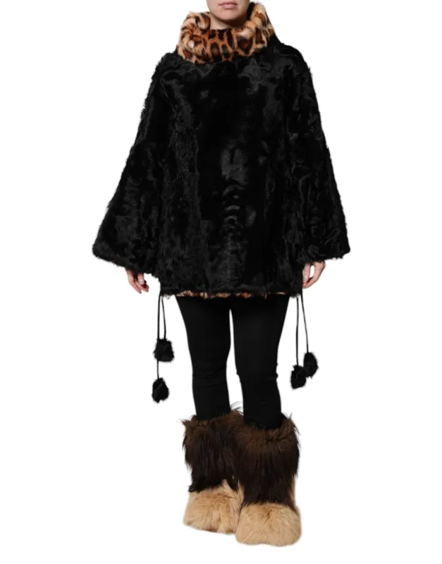 Black Lamb Fur Short Women Coat Jacket sold by Lord & Taylor
