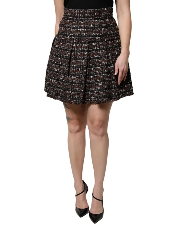 Multicolor High Waist Tartan Tweed Mini Skirt sold by Lord & Taylor