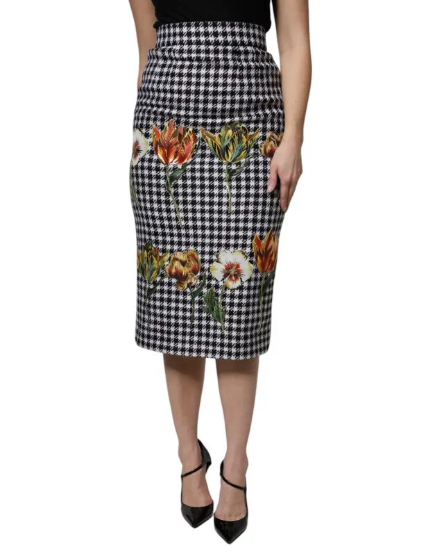 Multicolor Floral Print High Waist Pencil Cut Skirt sold by Lord & Taylor