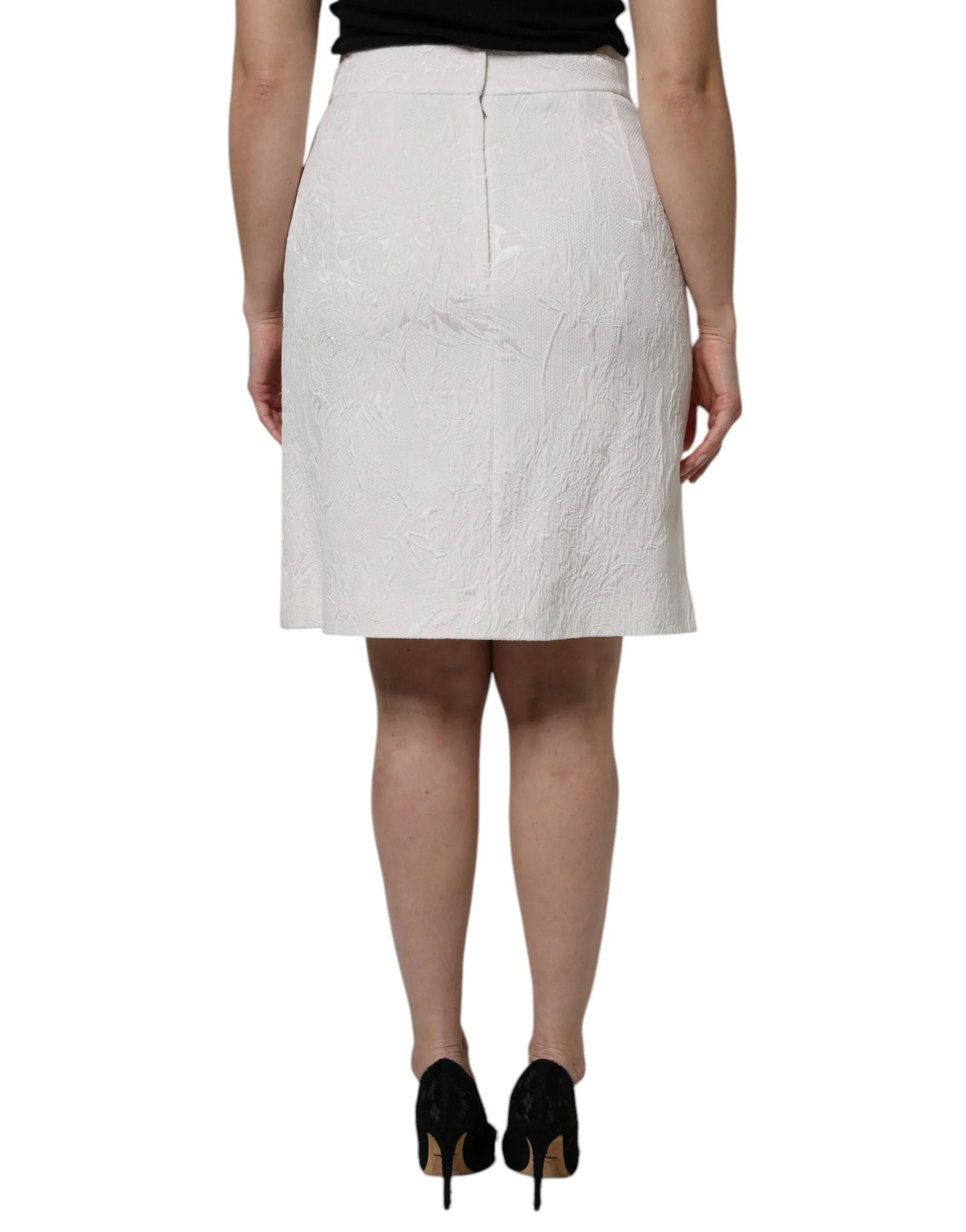 White High Waist Knee Length Pencil Skirt sold by Lord & Taylor product image thumbnail 4