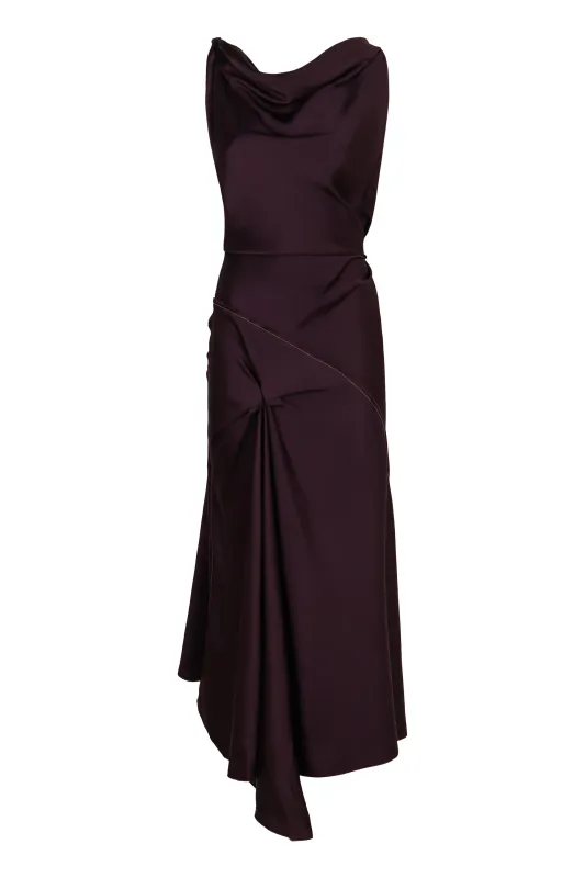 ASYMMETRIC LONG PURPLE SM DRESS sold by Lord & Taylor